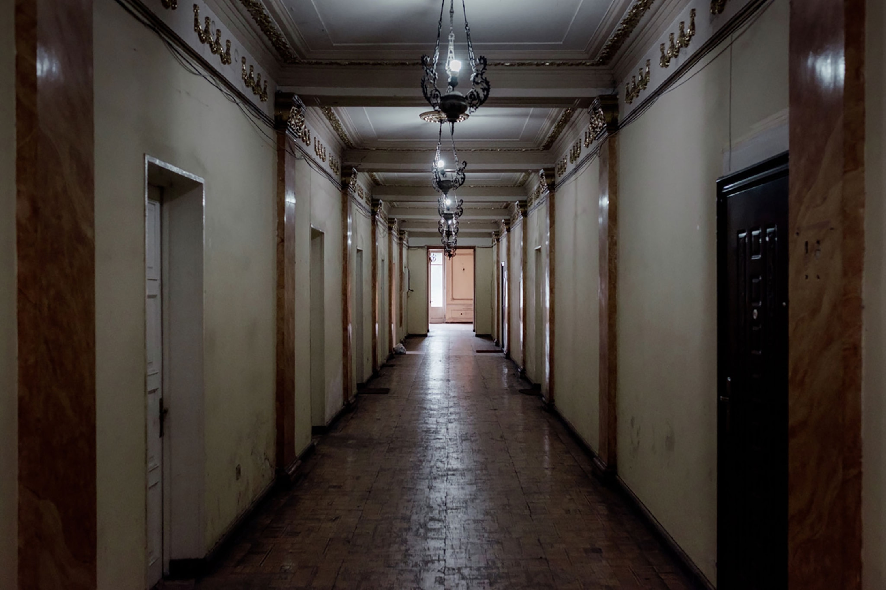 abandoned hallway in Hotel Georgia