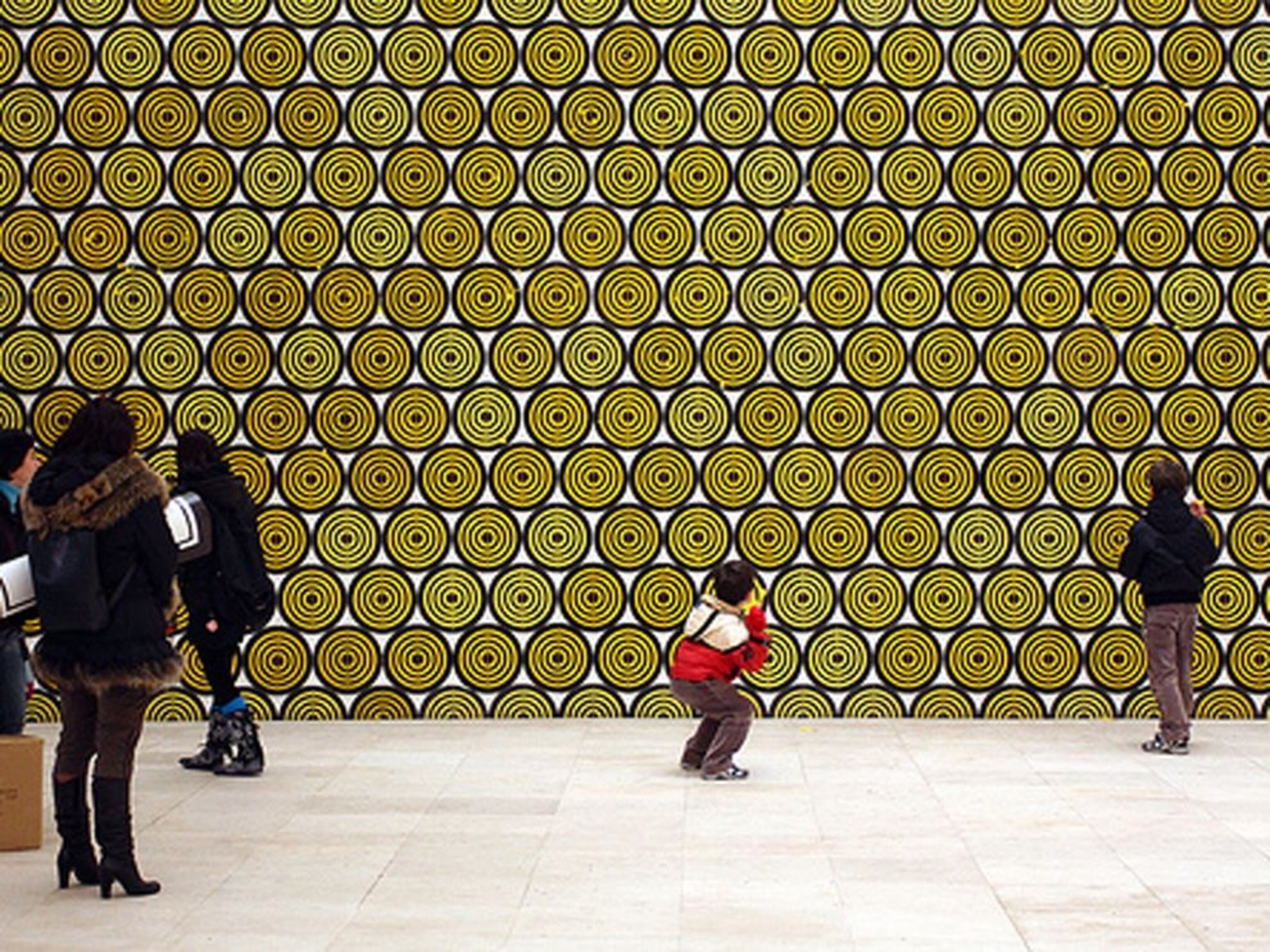 onlookers at at the Venice Biennale art event