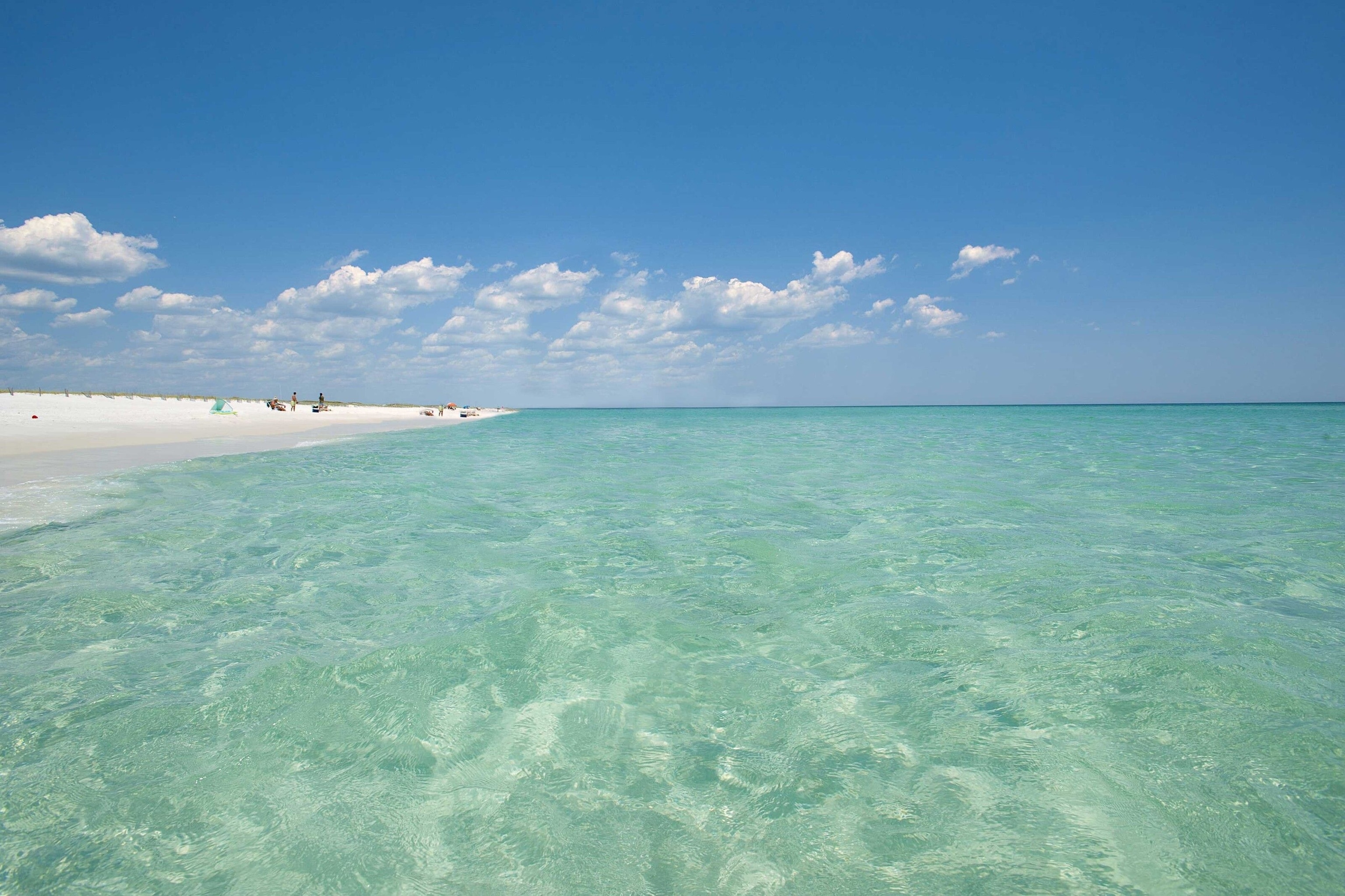 turquoise waters and white-sand beaches