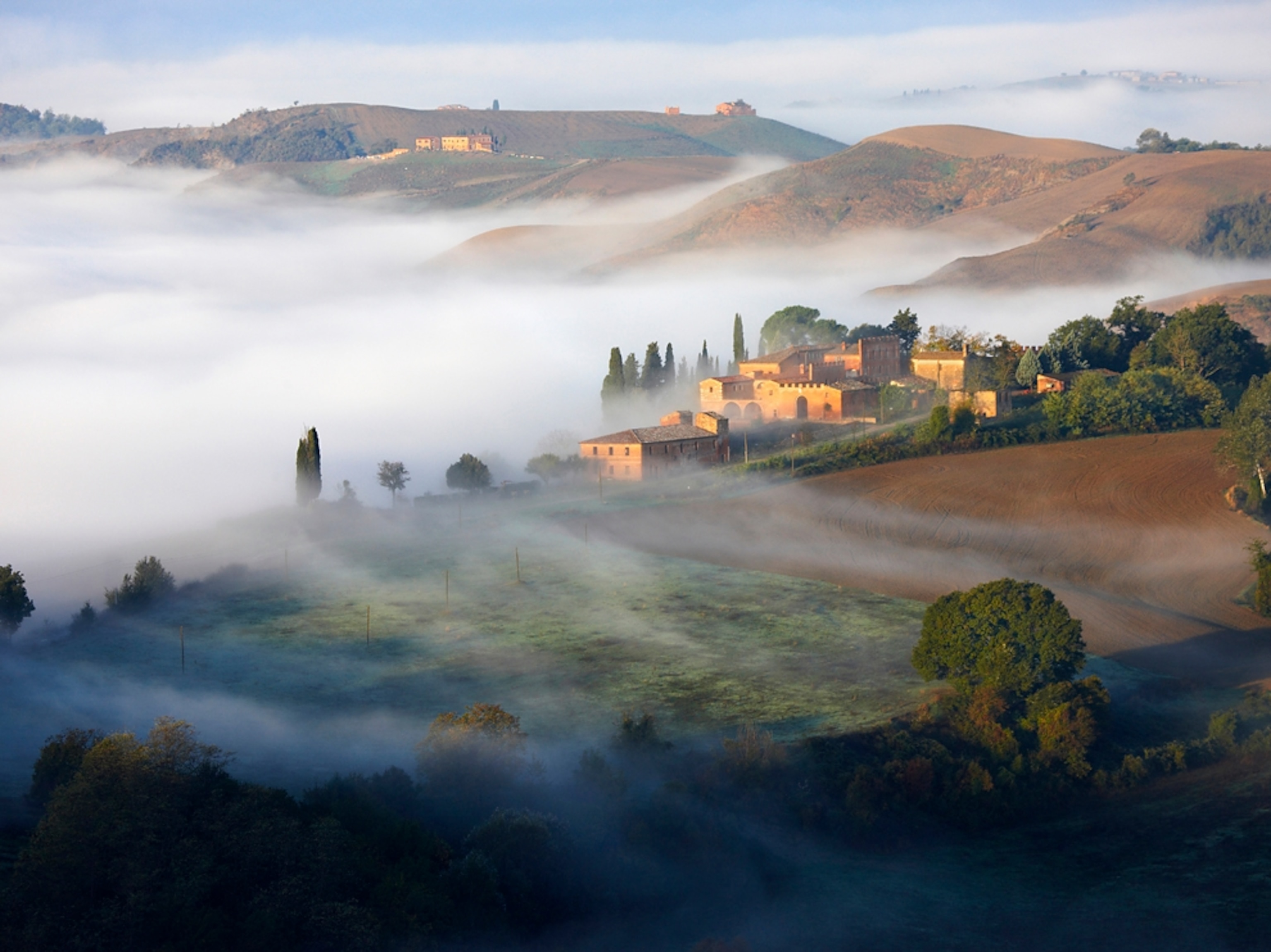 Early morning Tuscan landscape