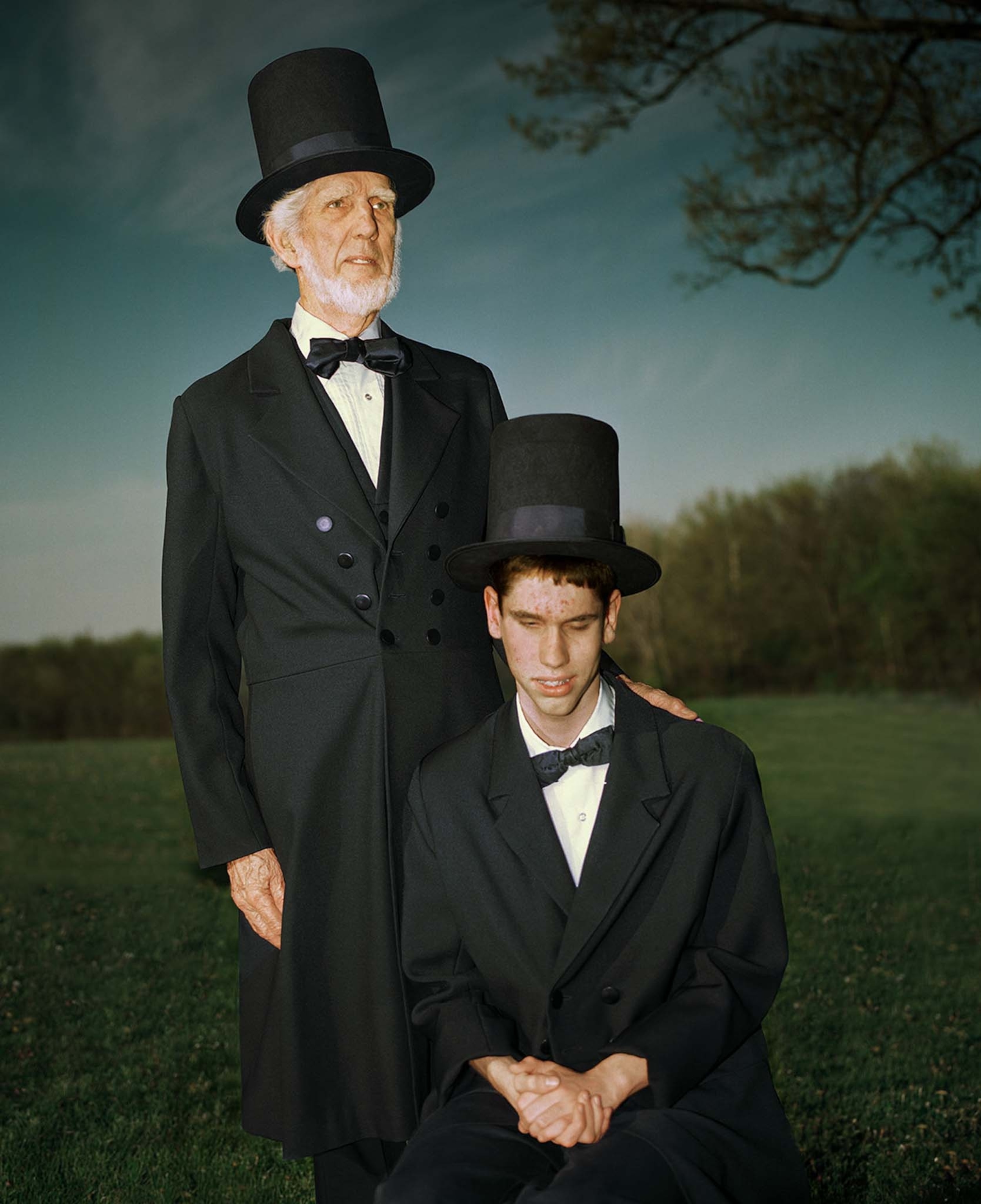Why pose as Abraham Lincoln? It's personal.