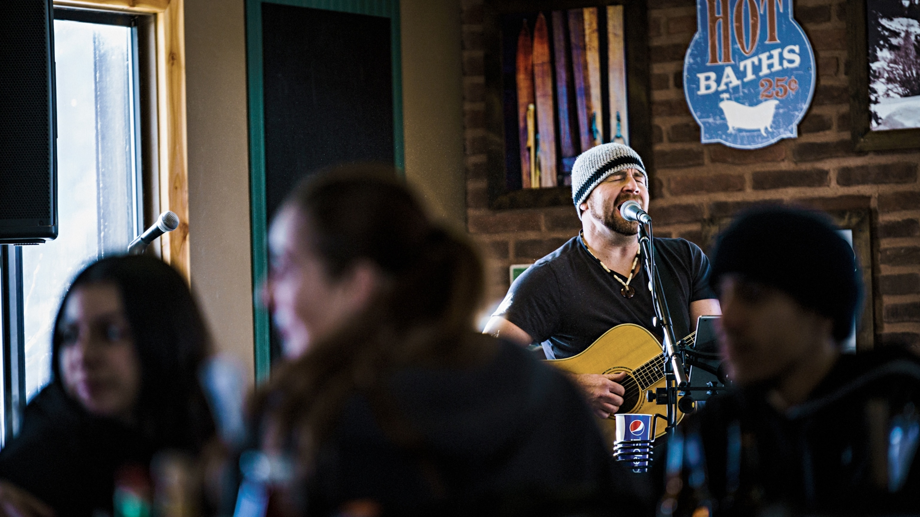 musician Mason Cottam at Brian Head resort’s Last Chair Saloon Utah