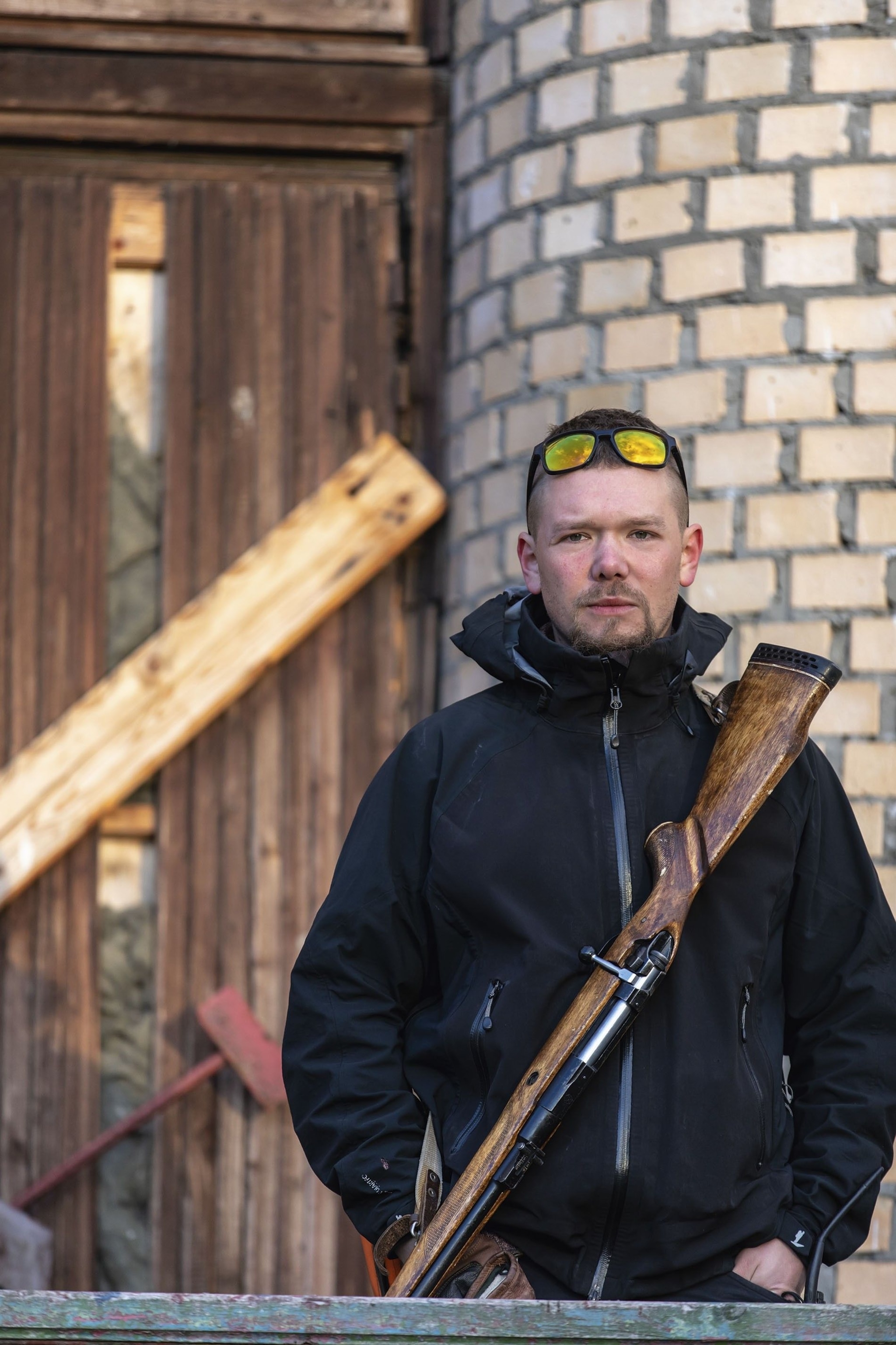 Sergey armed for patrol