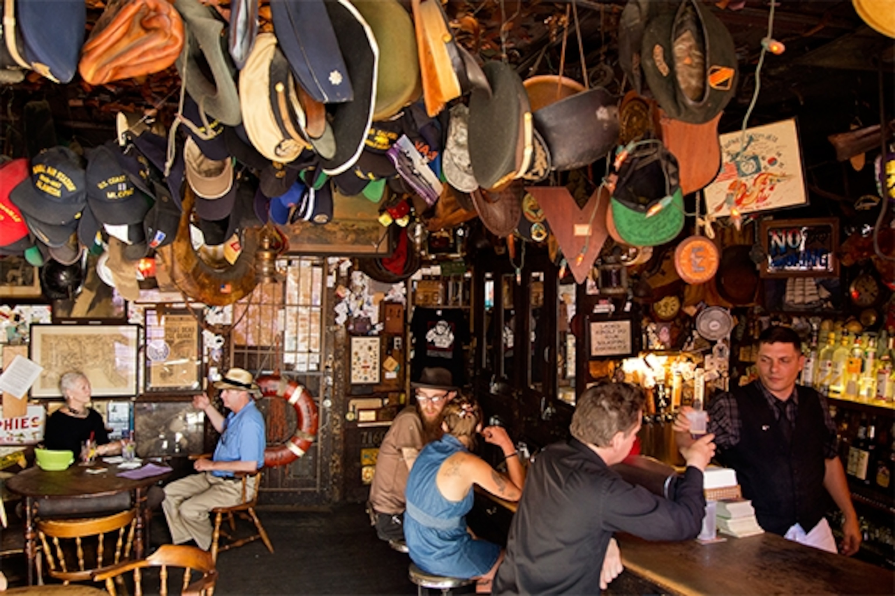 A young Jack London, an Oakland native, developed a thirst for adventure while soaking up the atmosphere in Heinold's First and Last Chance. The historic bar, which provided inspiration for scenes in two of London's novels, is known as "Jack London's Rendezvous." (Photograph by Catherine Karnow)