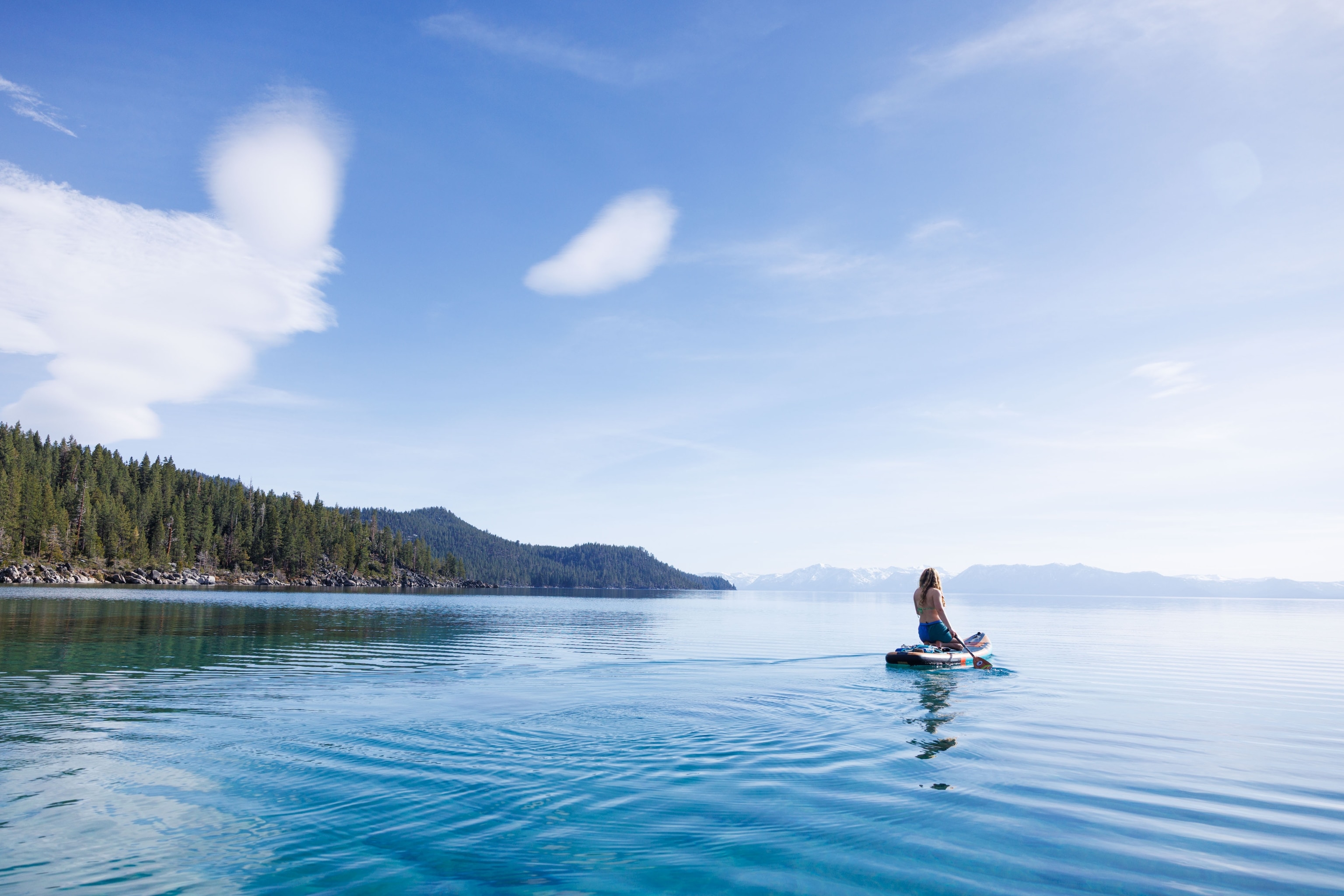 Paddleboarder on Lake Tahoe