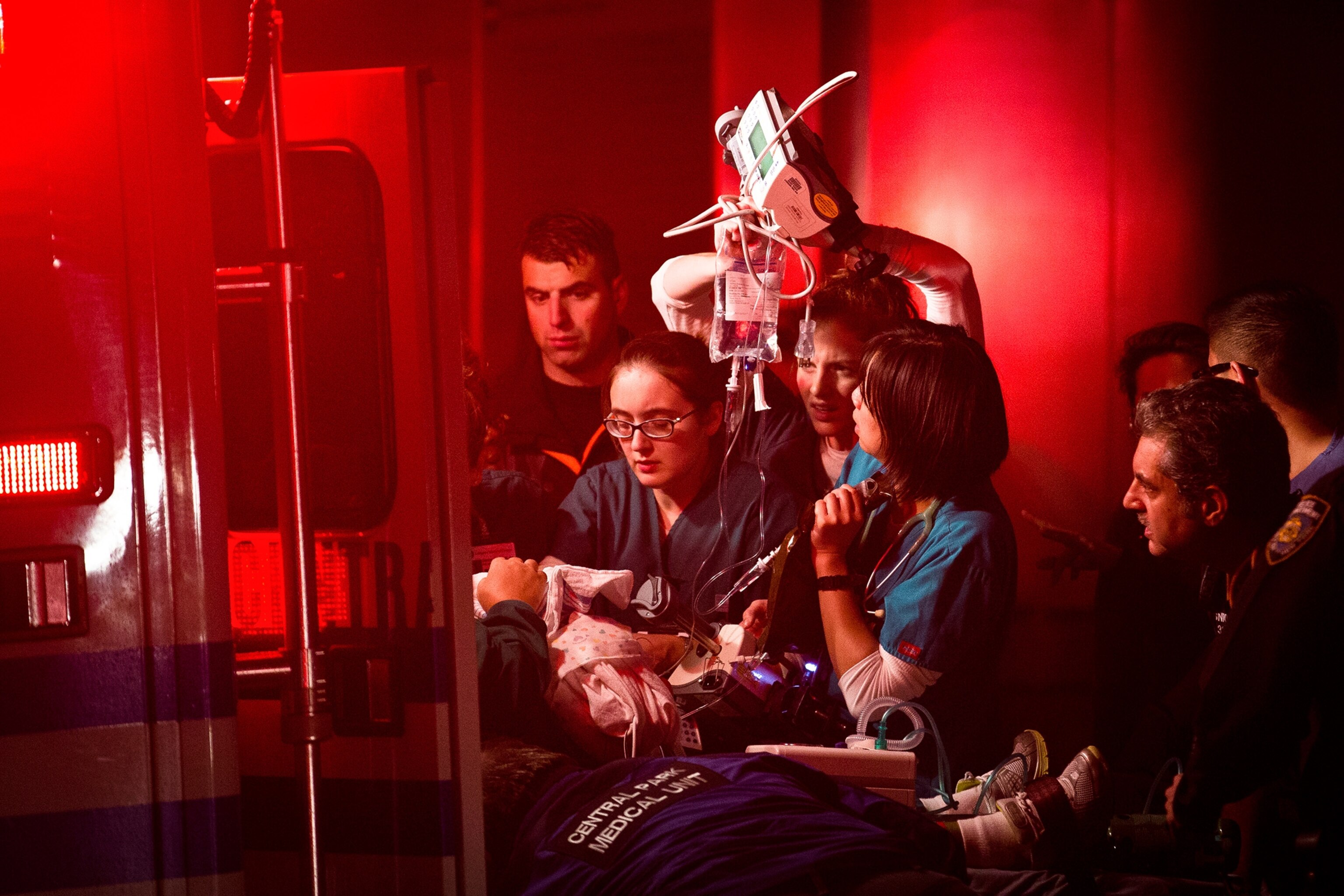 medical workers assisting a patient