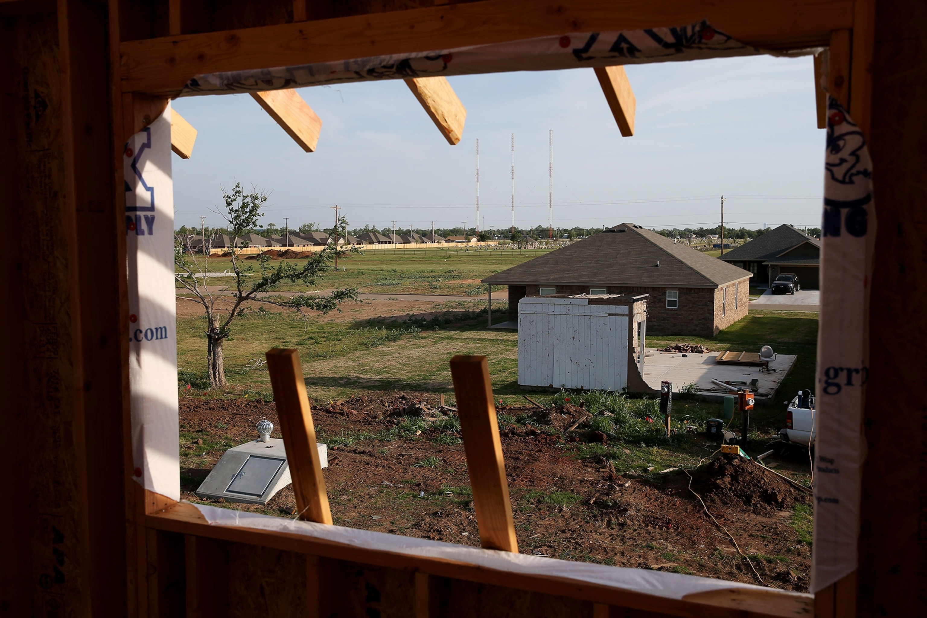 a newly built tornado shelter