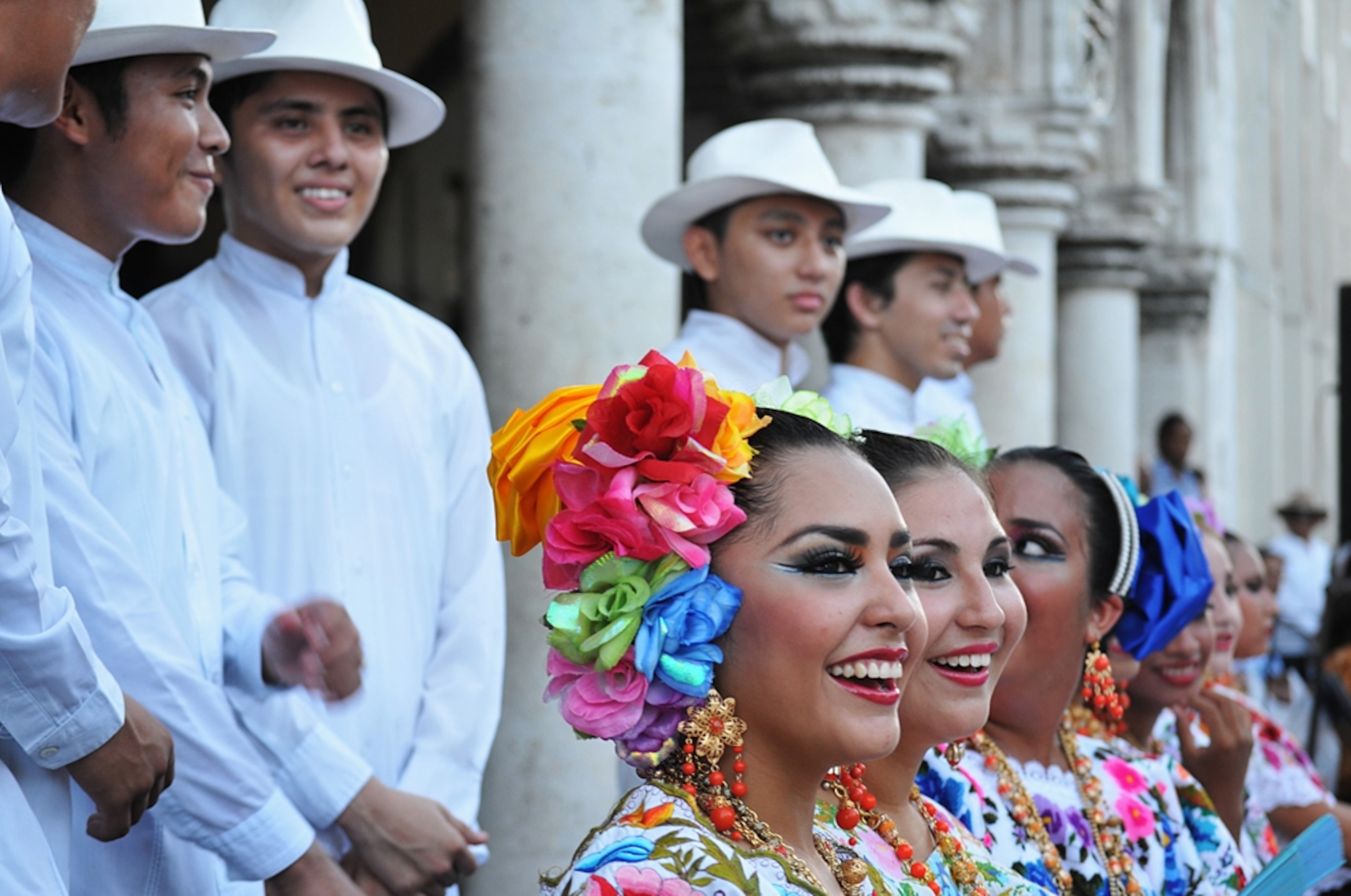 performers at a cultural show, Merida, Mexico