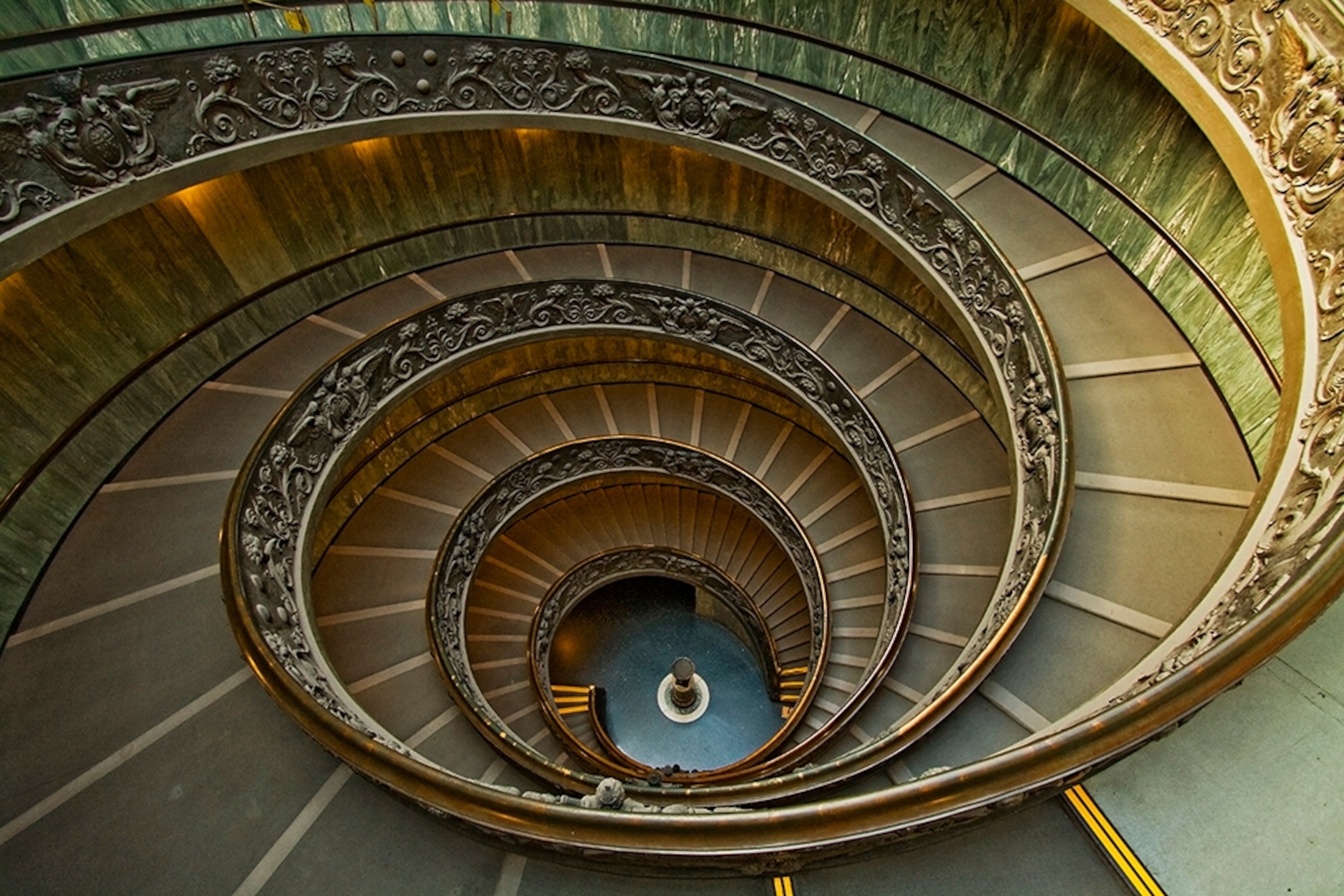 the spiral staircase at the Vatican Museums, Rome