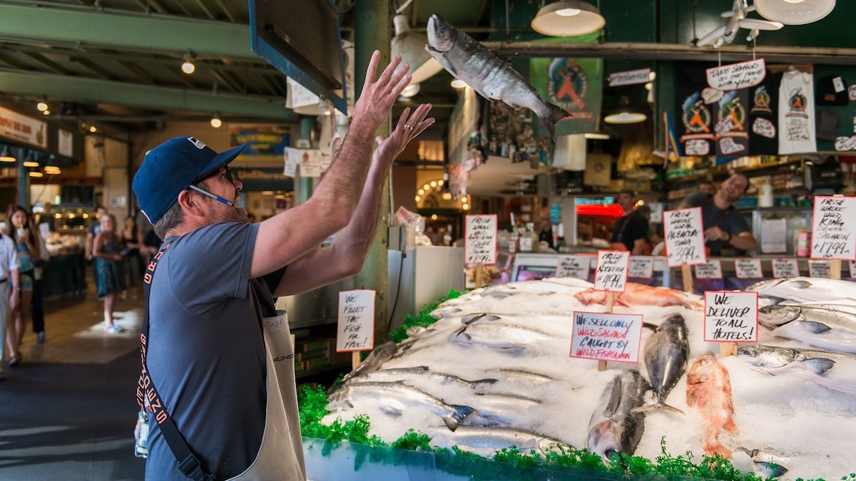 Meet the famous fish throwers of Seattle’s Pike Place Market