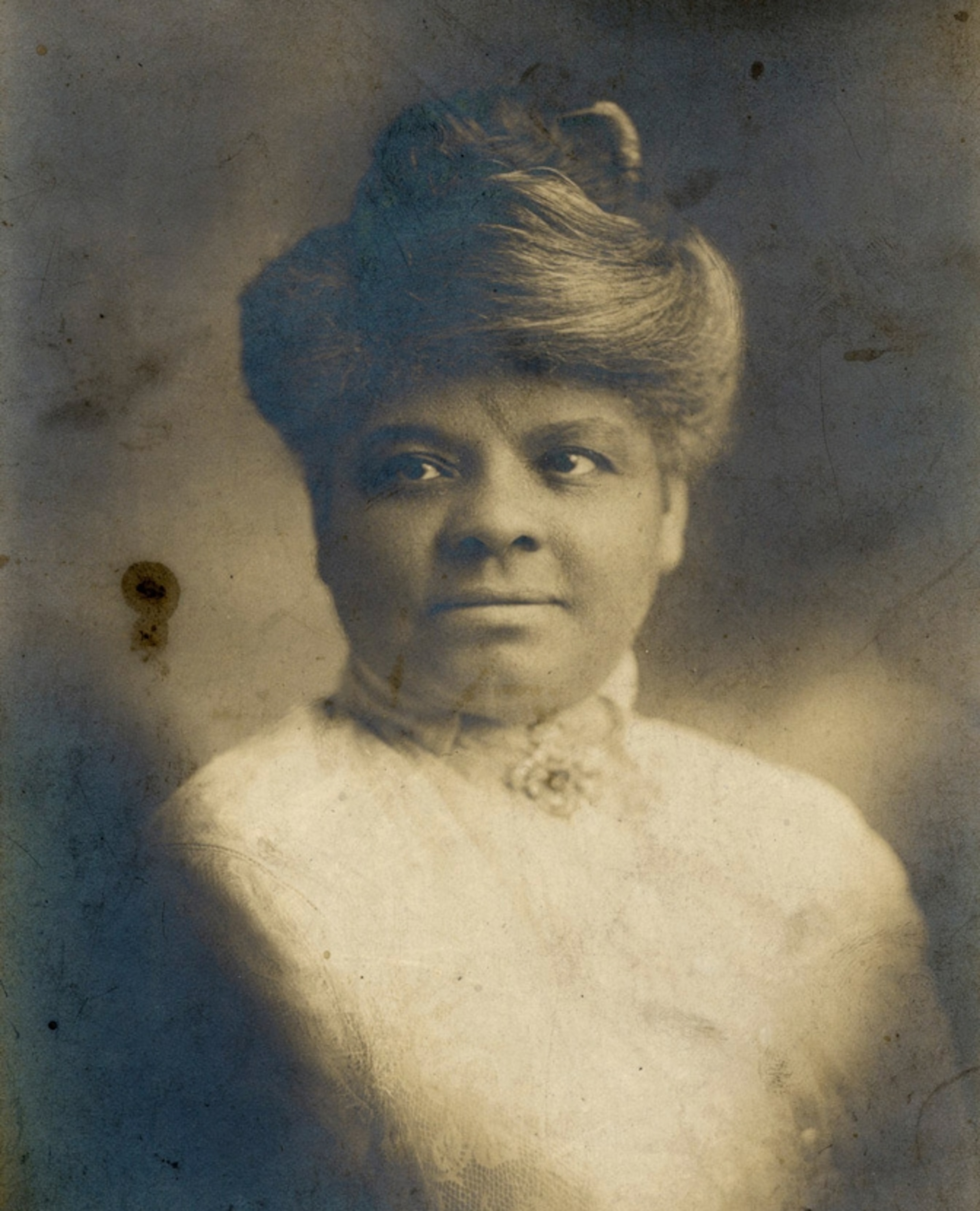 a woman wearing white