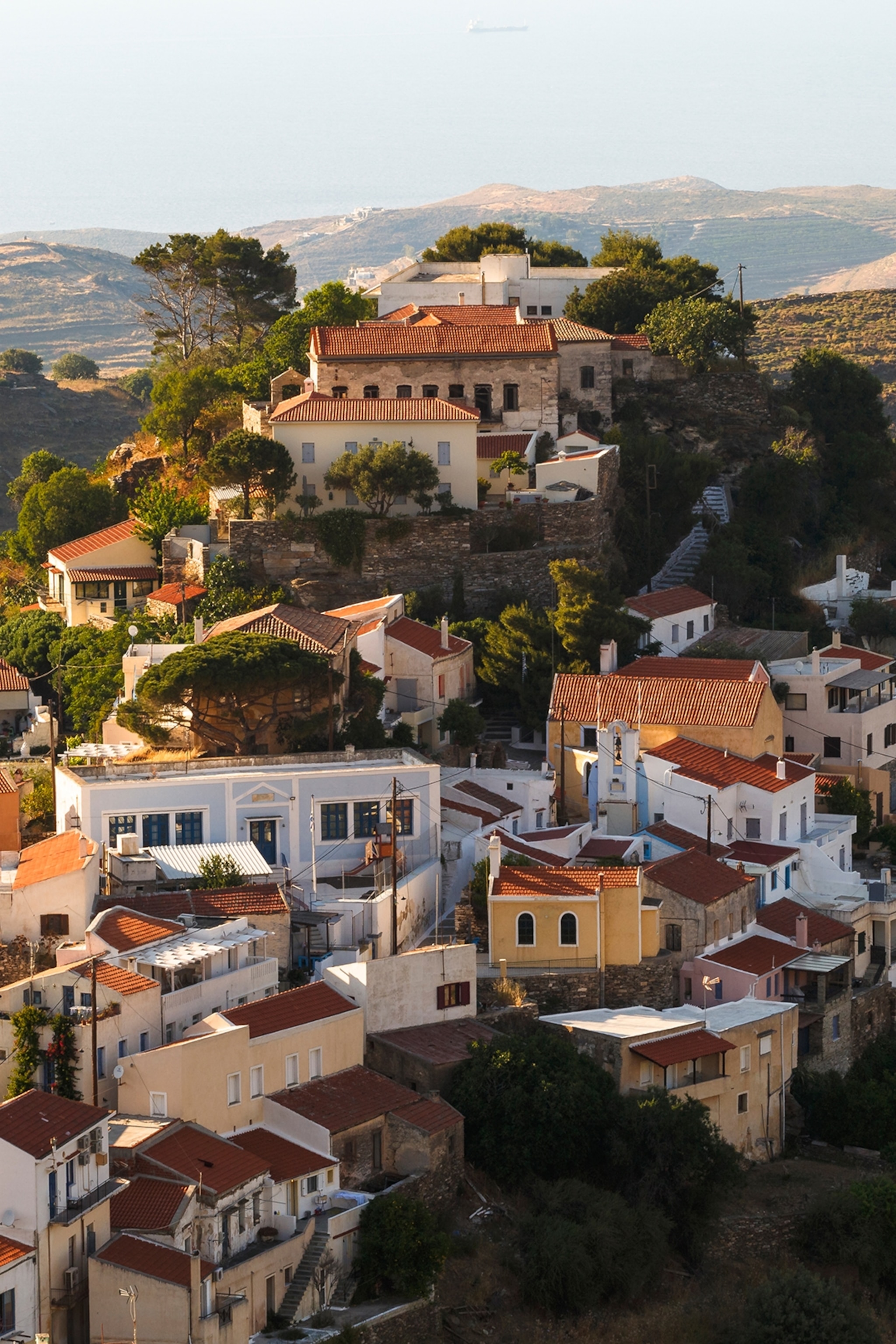 hill town in greece
