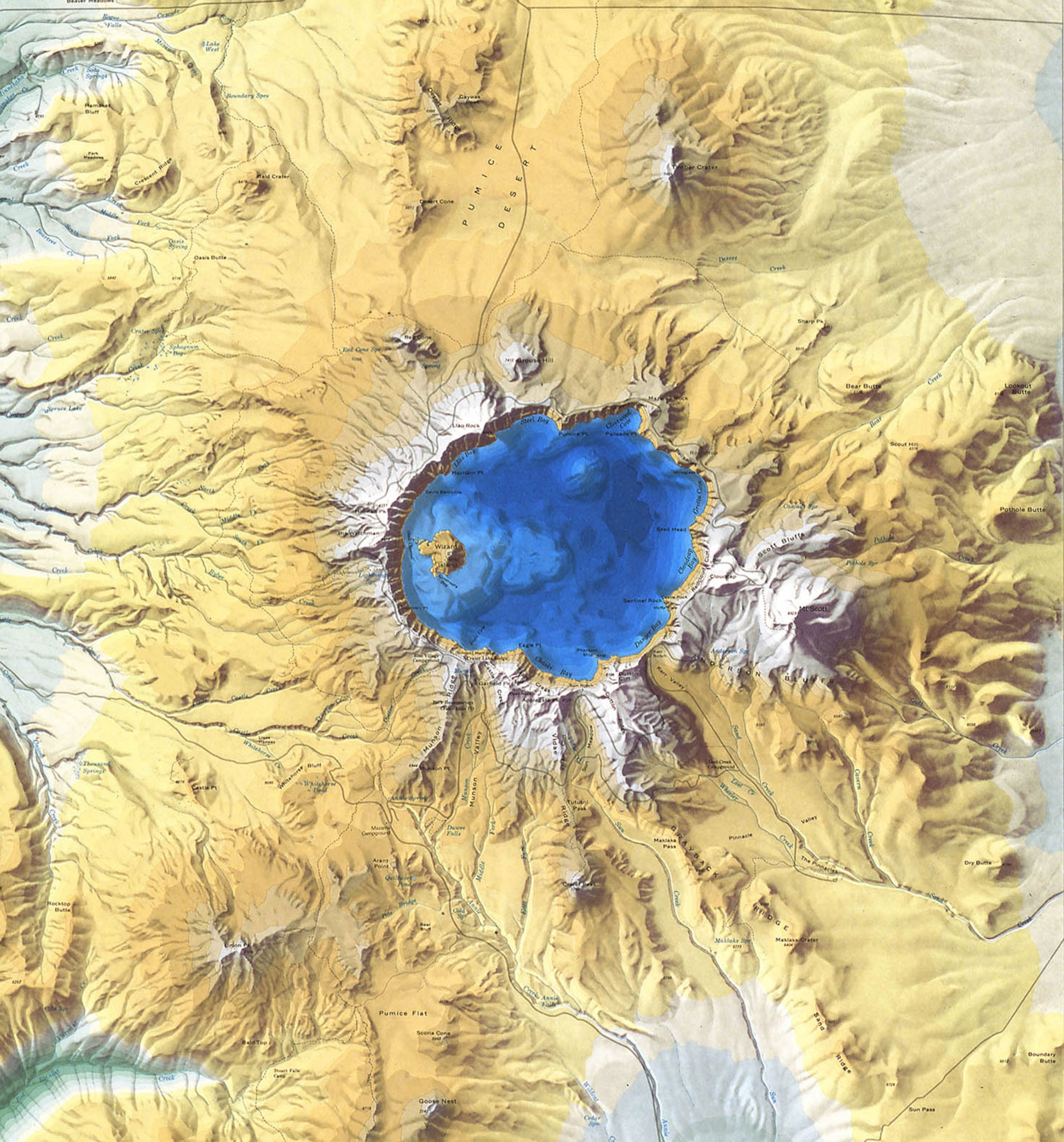 Crater Lake map