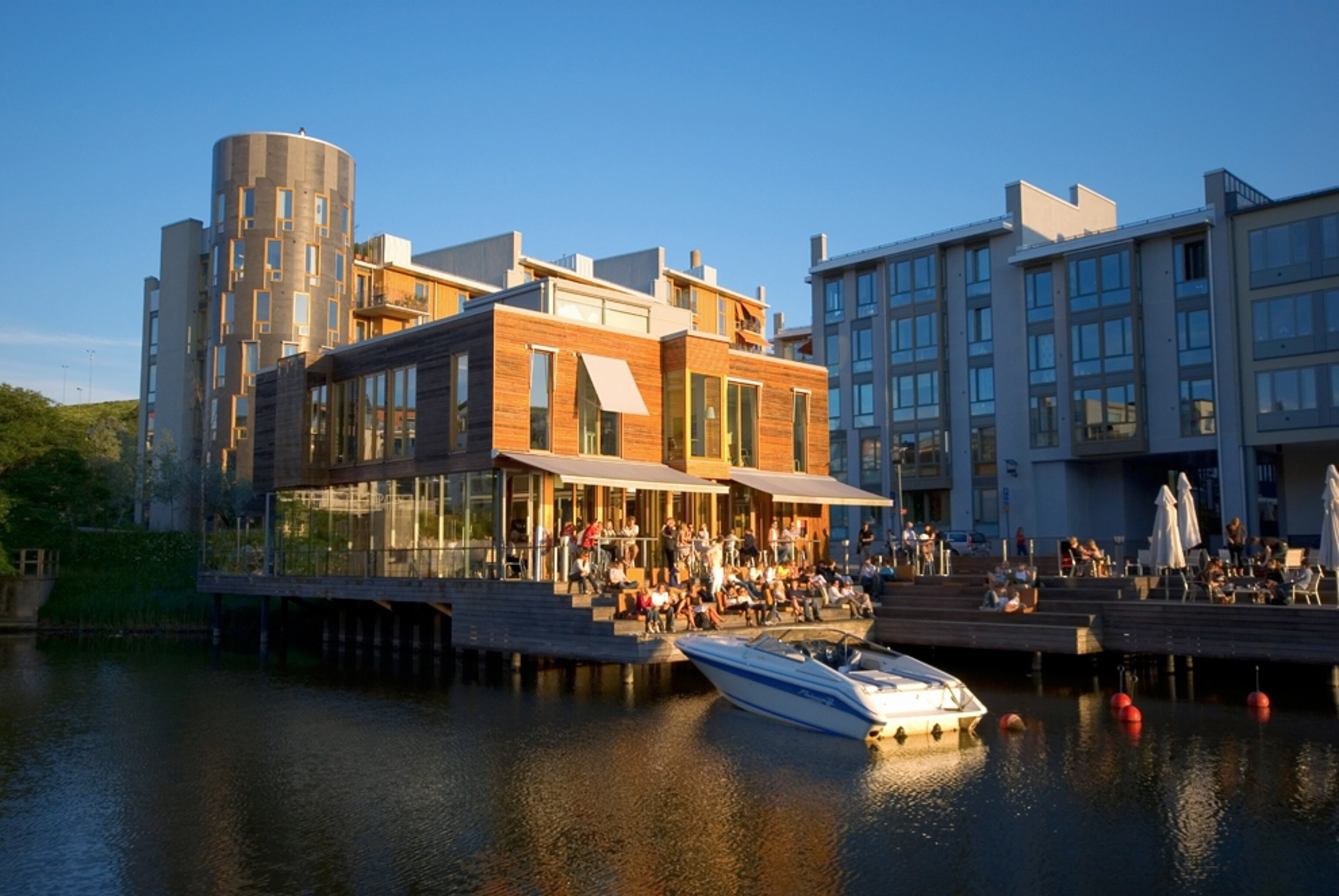 A boat on the water in Stockholm