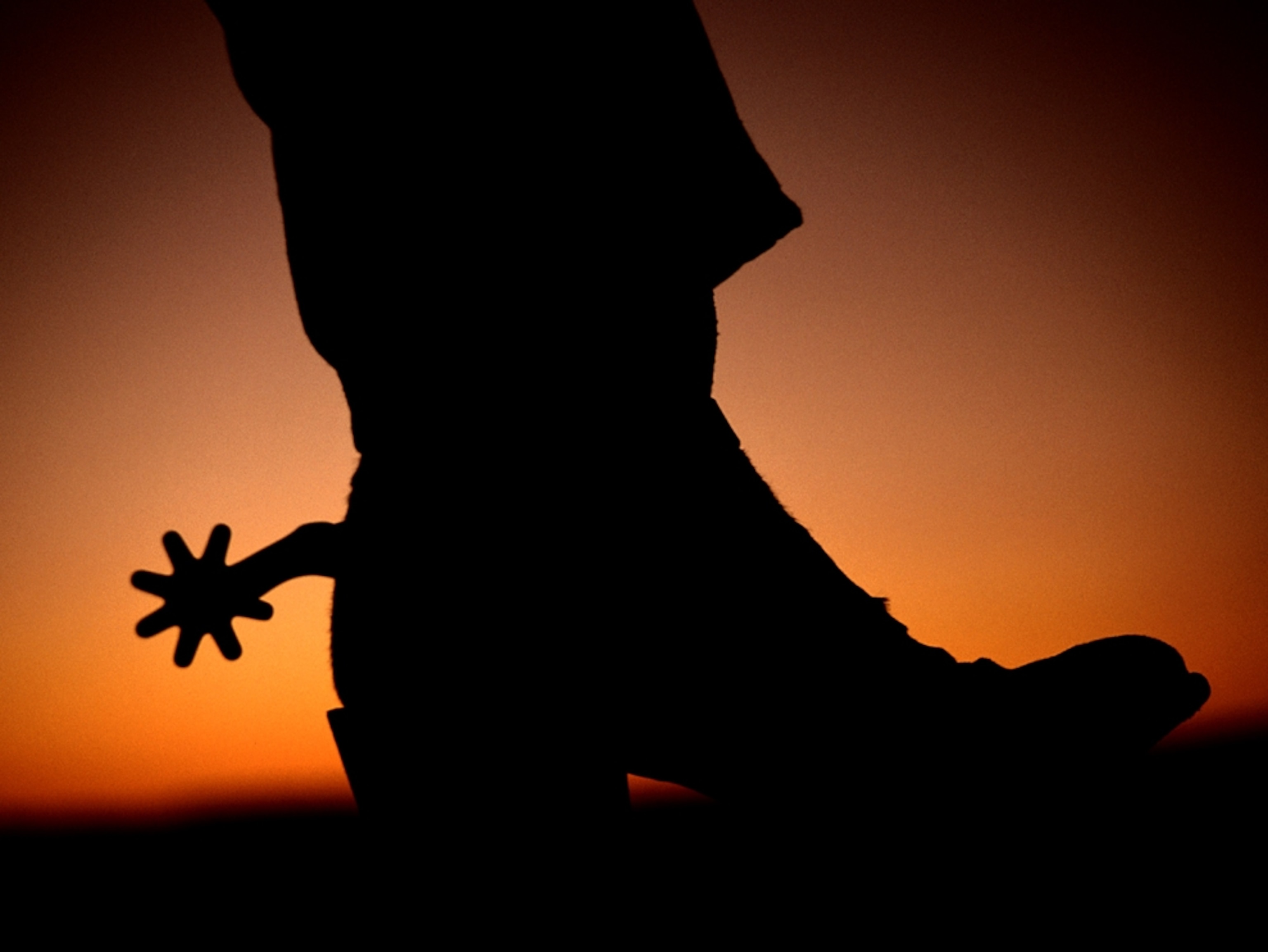 Boot and orange sunset