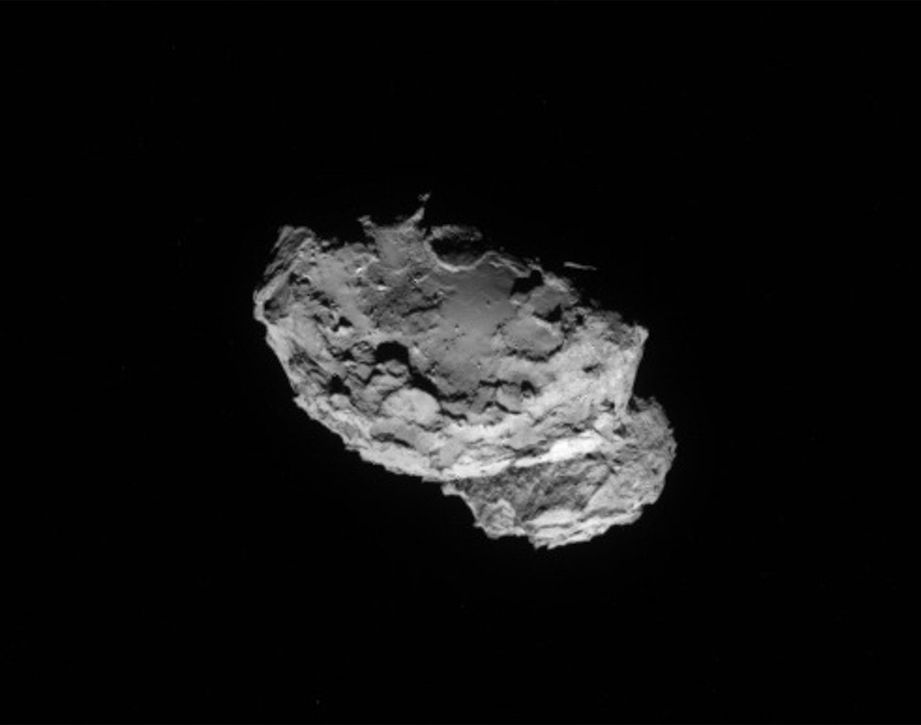 the dark side of comet 67P