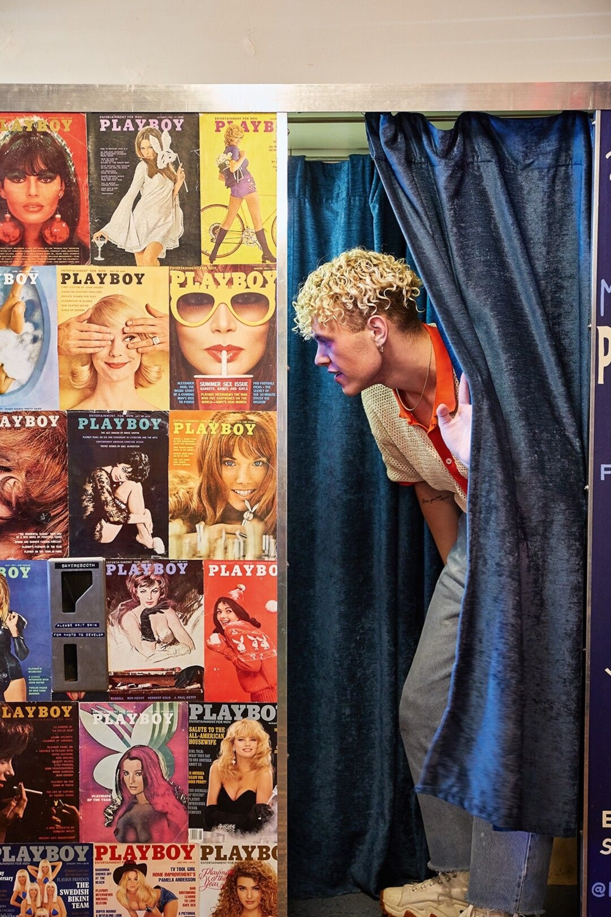 A Polaroid photo booth at Hotel Clermont Atlanta, by Oliver.