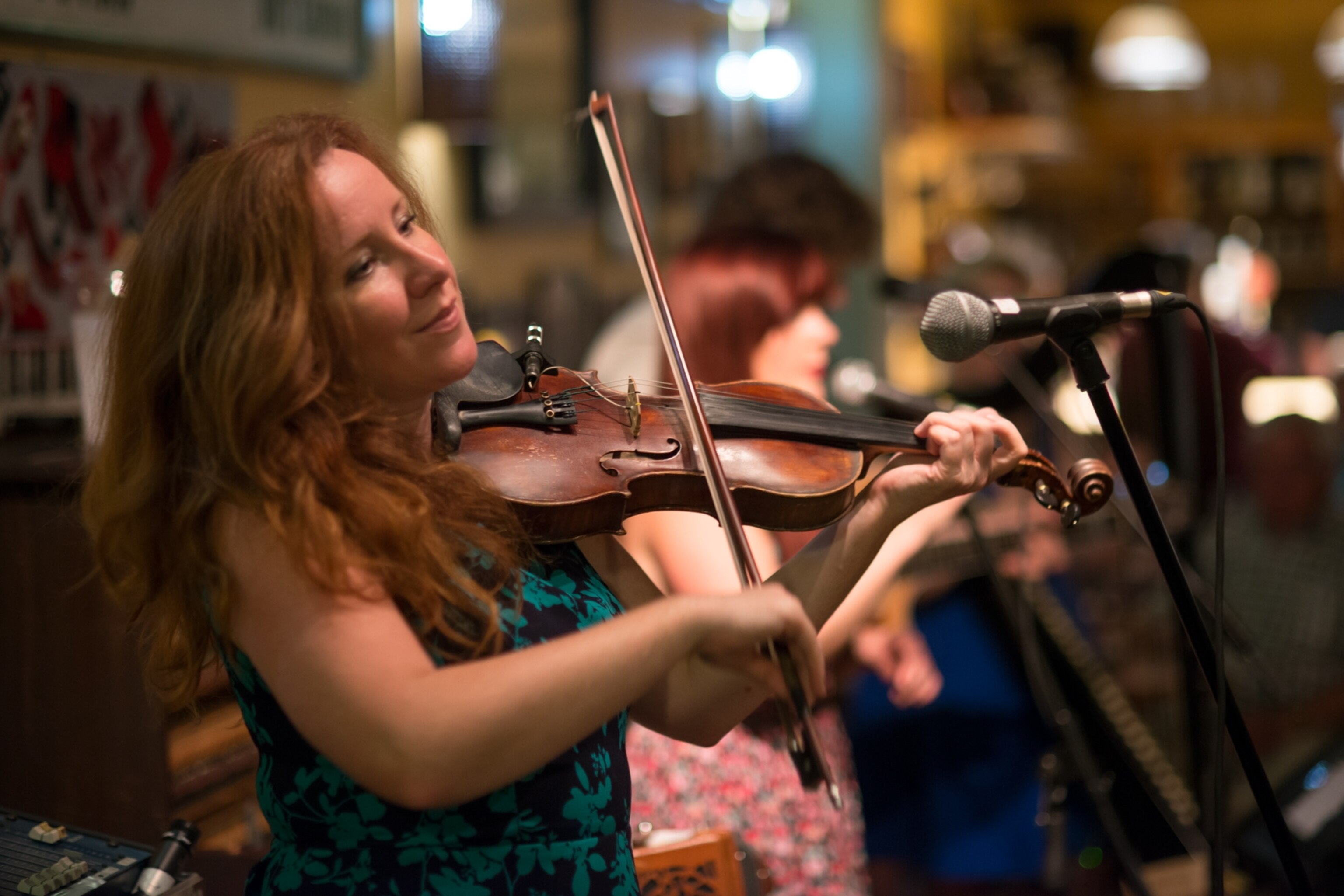 a violinist performing in Cape Breton Island
