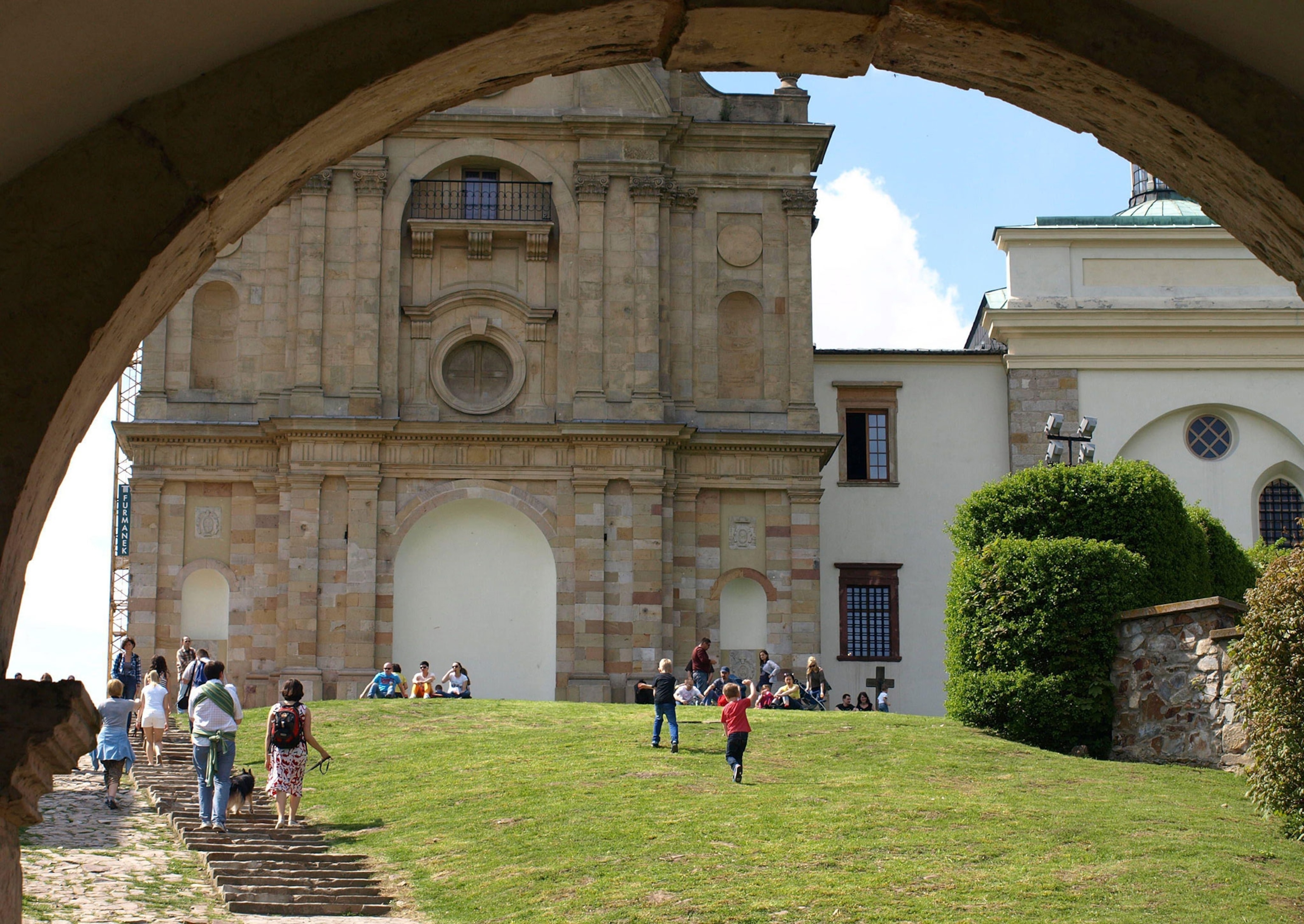 a monastery church in Swietokrzyskie Mountains in Swiety Krzyz in Poland