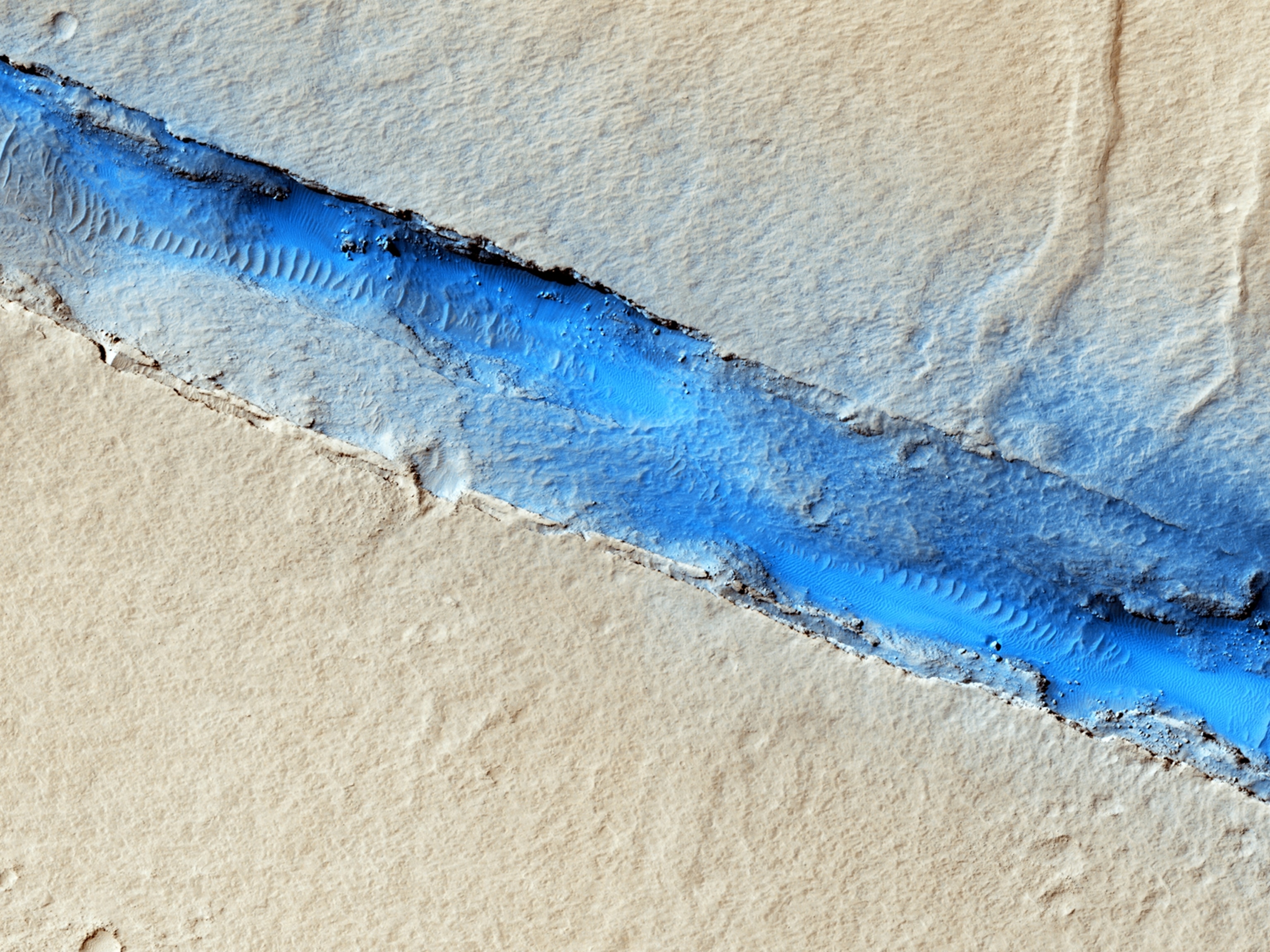 Cerberus Fossae on Mars.