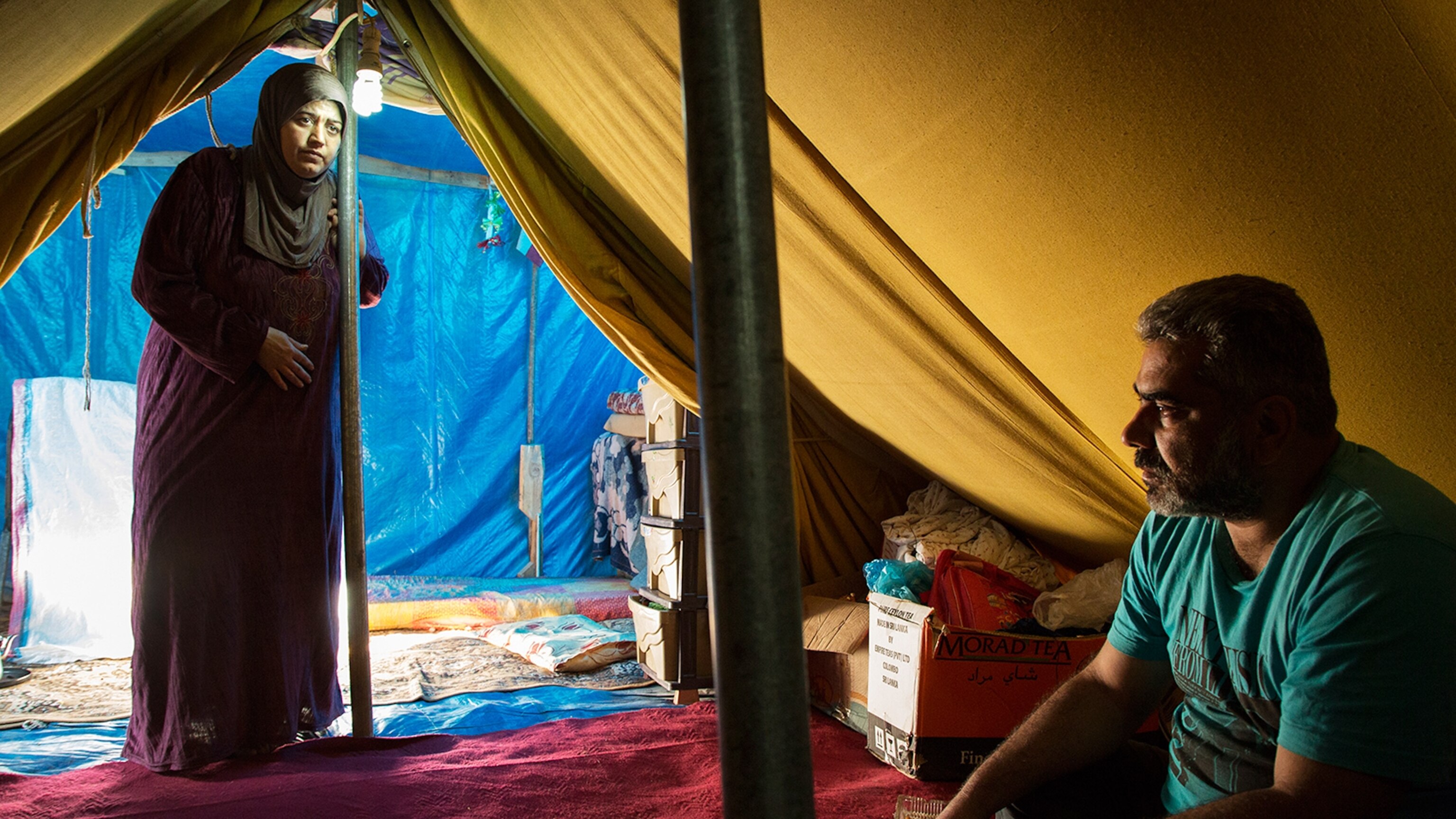 refugees in their camp in Dohuk, Iraq.
