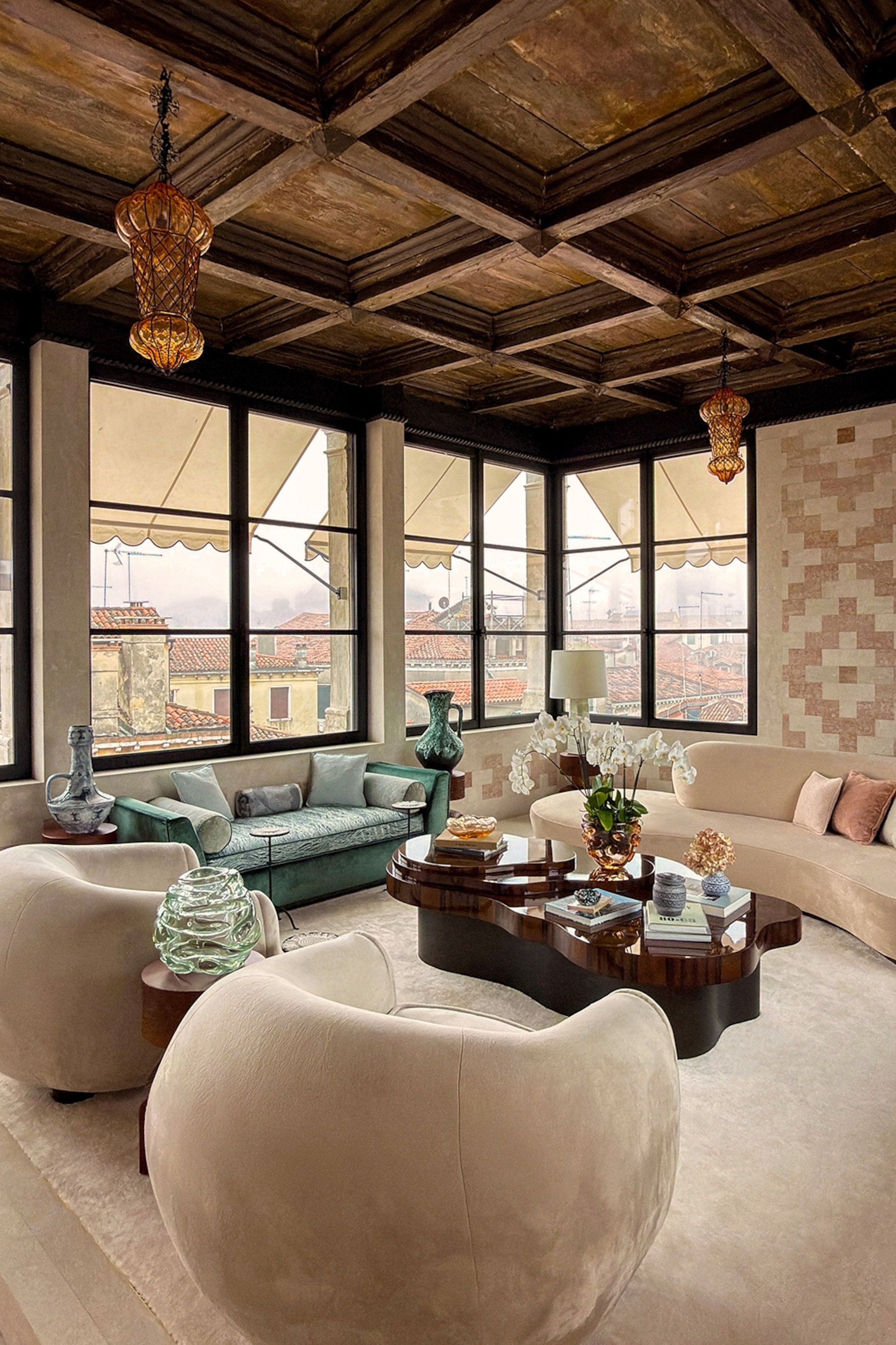 inside of a hotel suite in venice