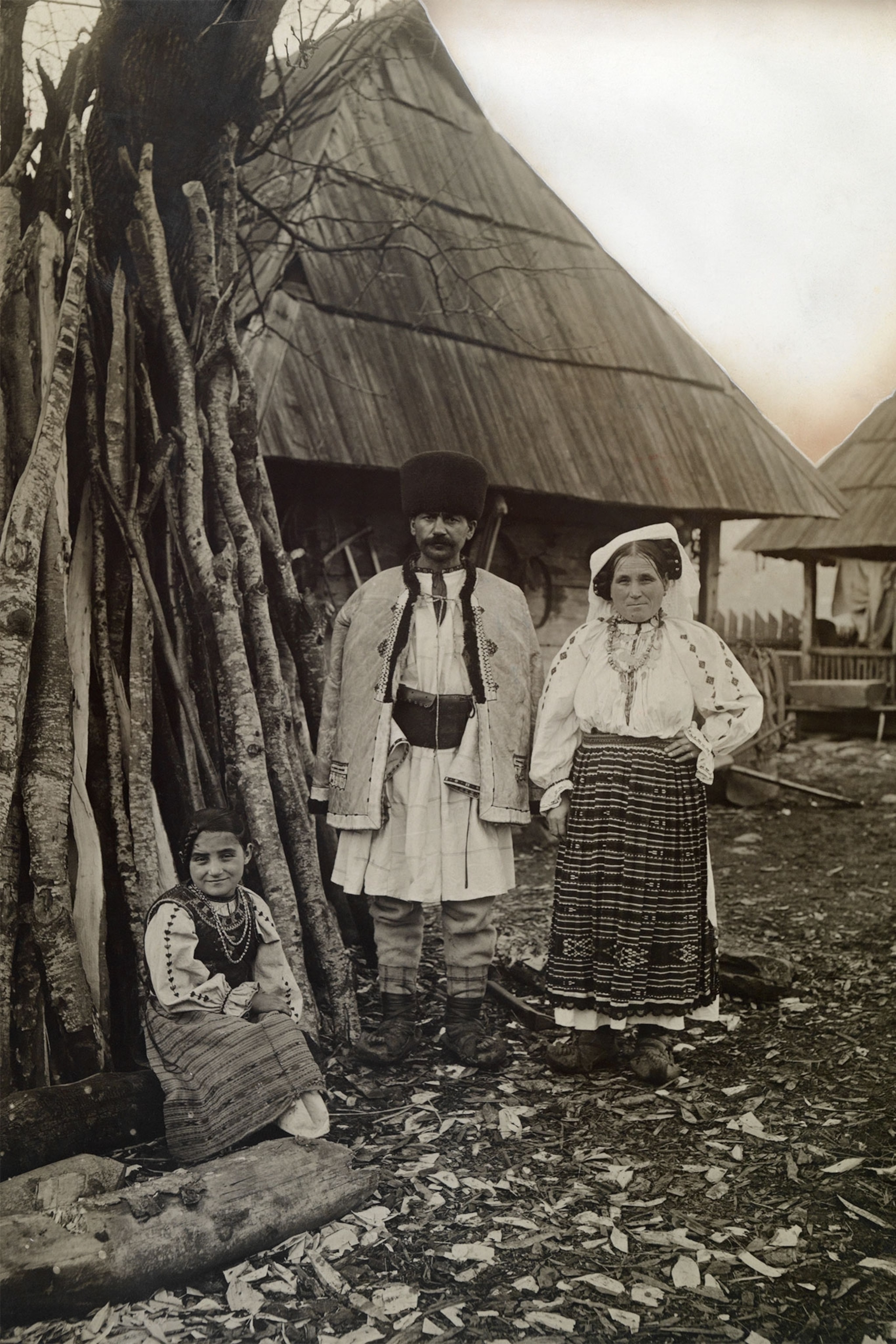 a father, mother, and child in Hungary