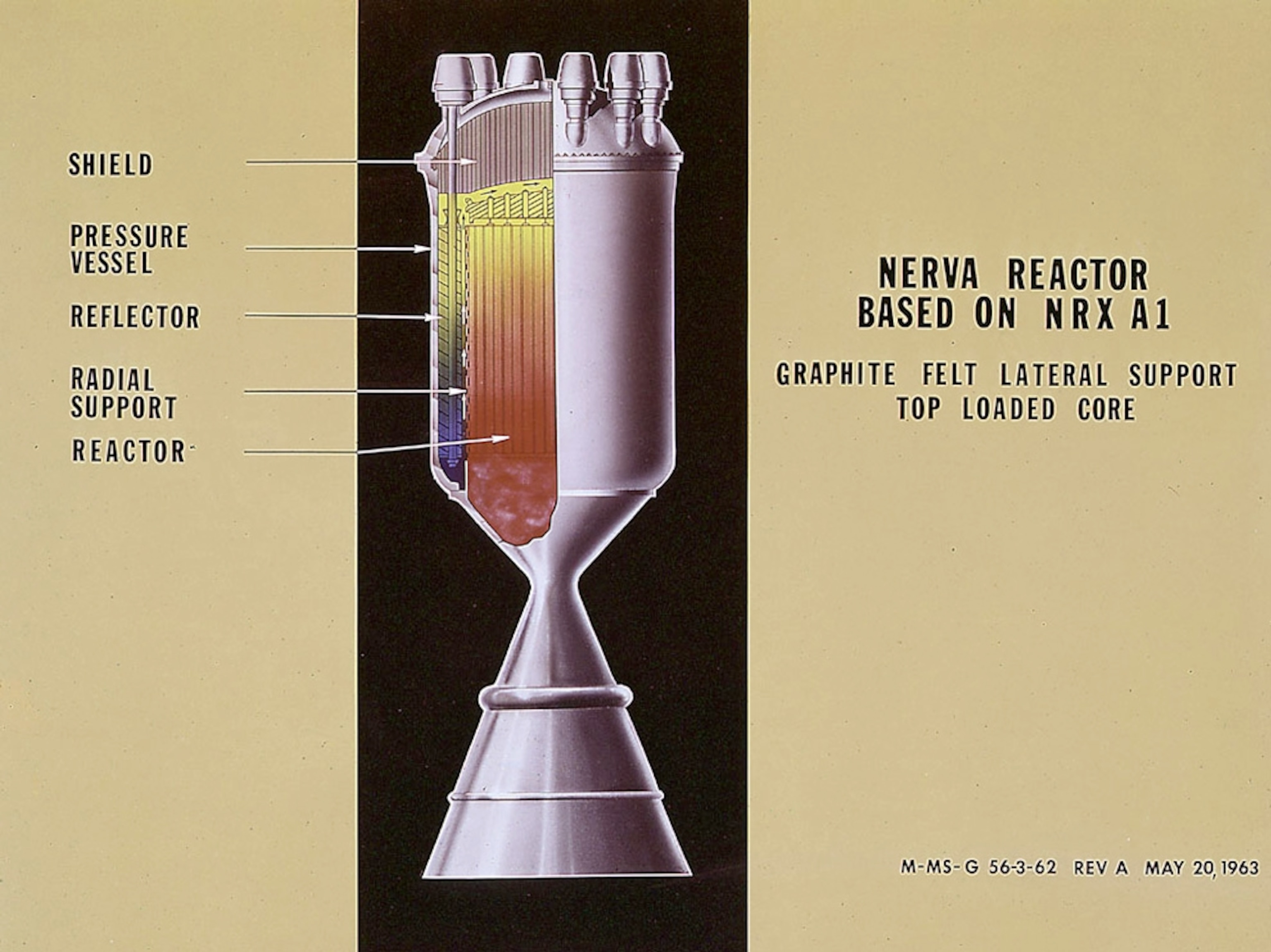 NASA rocket picture: Illustration of a nuclear-thermal powered engine