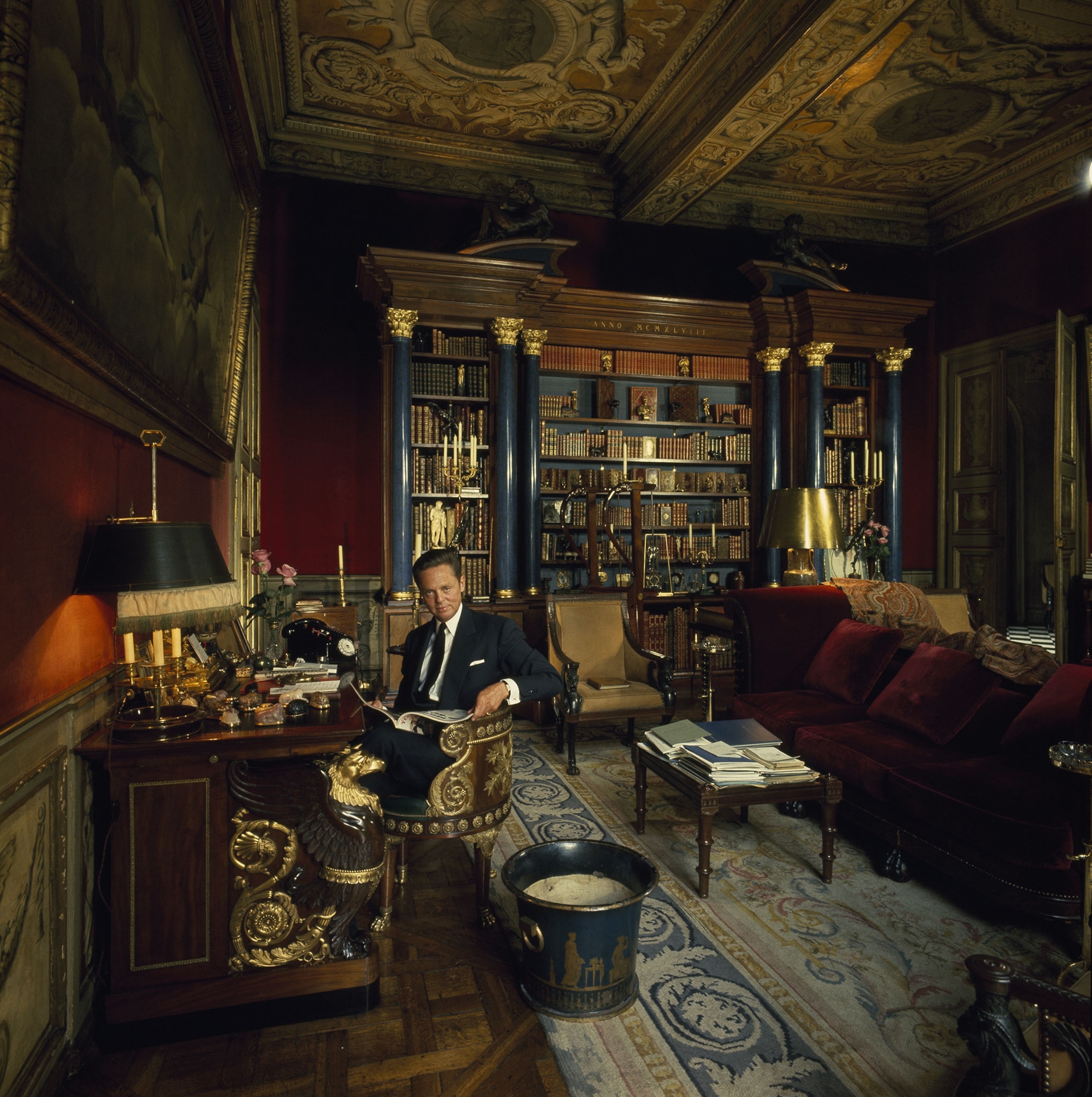 a man in a library