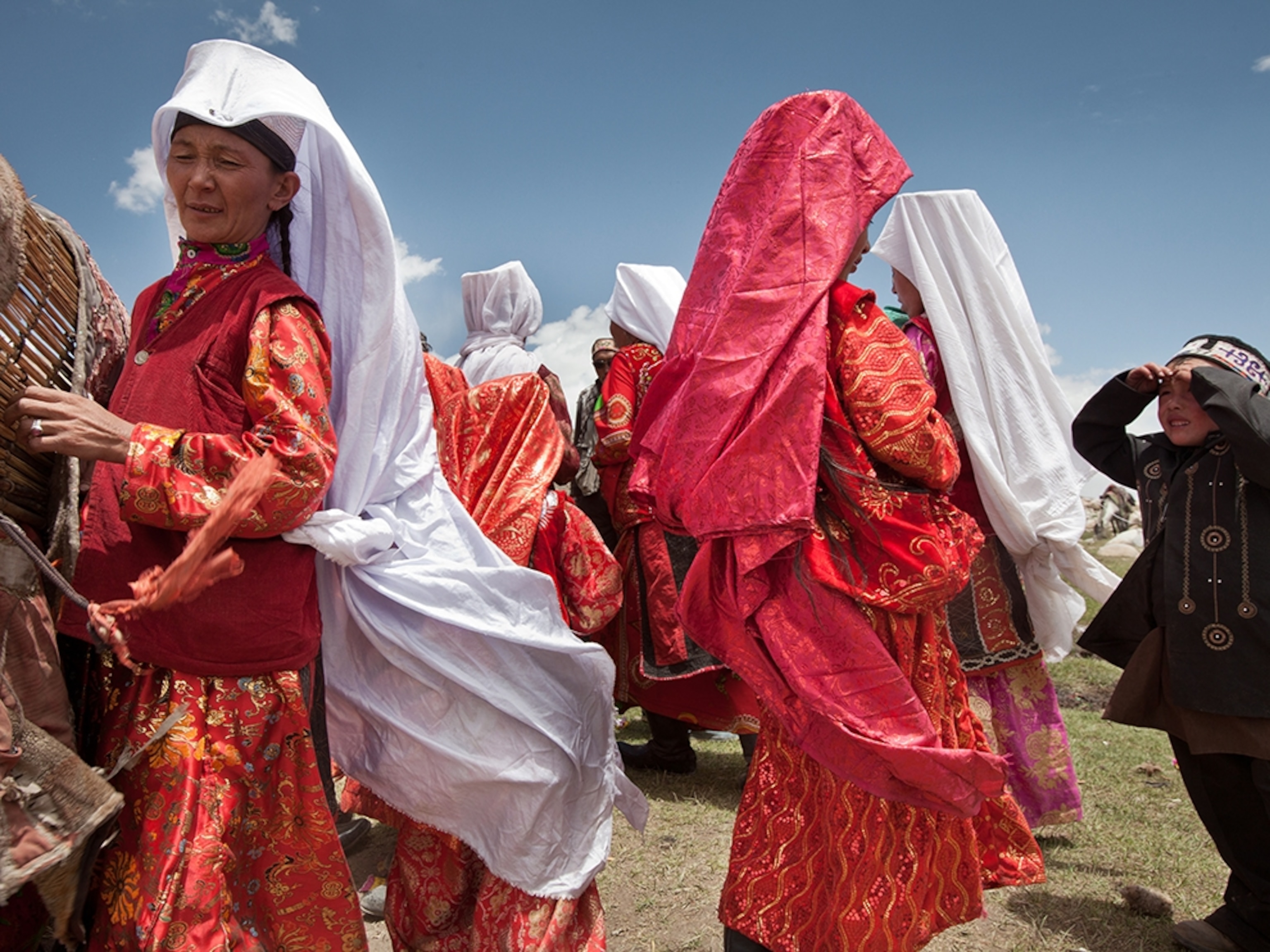 Kyrgyz women at a wedding celebration, Wakhan, Afghanistan