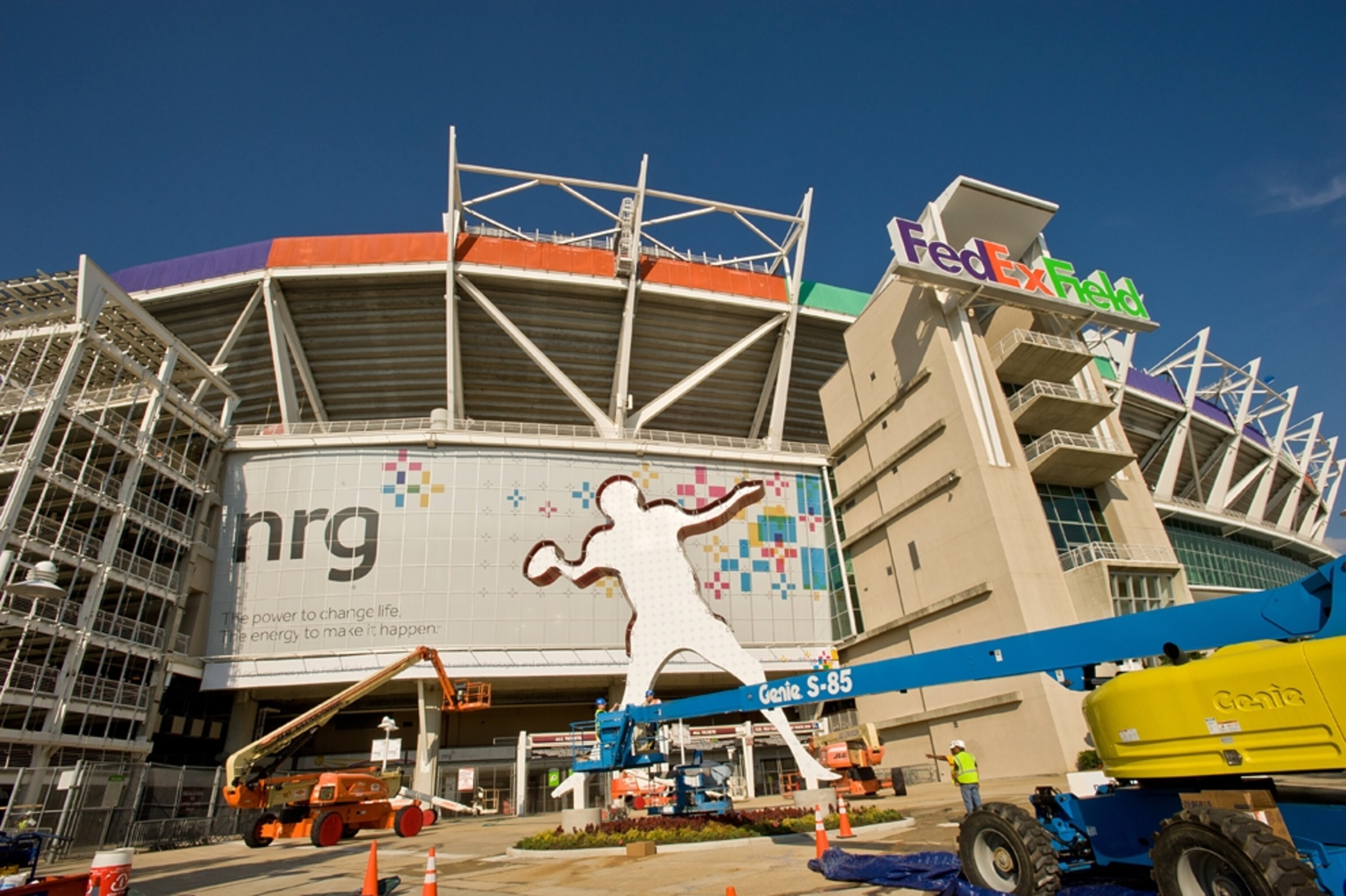 Solar Man sculpture in front of Fedex Field in Landover, Maryland