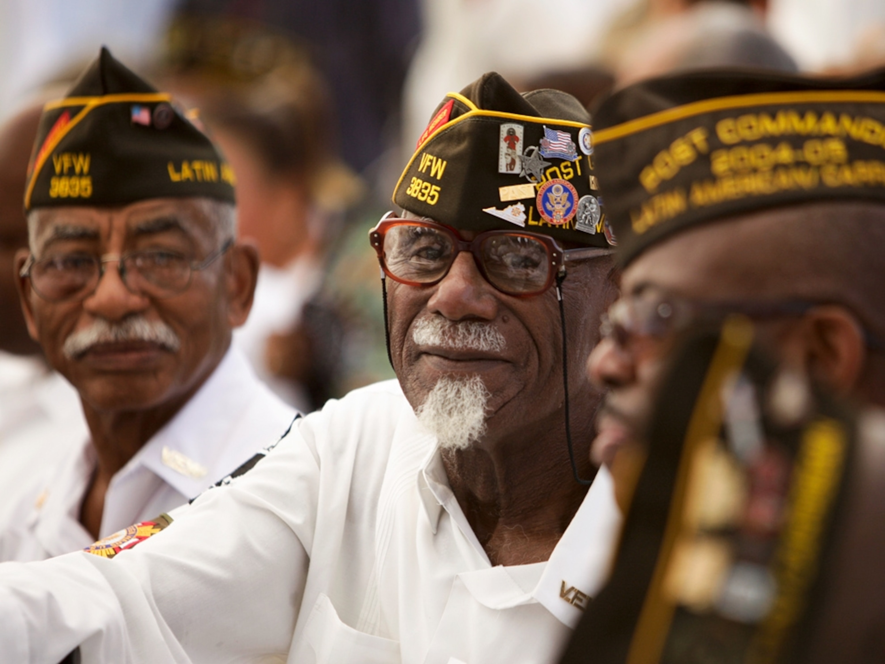 Veterans attend a Veterans Day ceremony on Veterans Day 2010 in Panama City.
