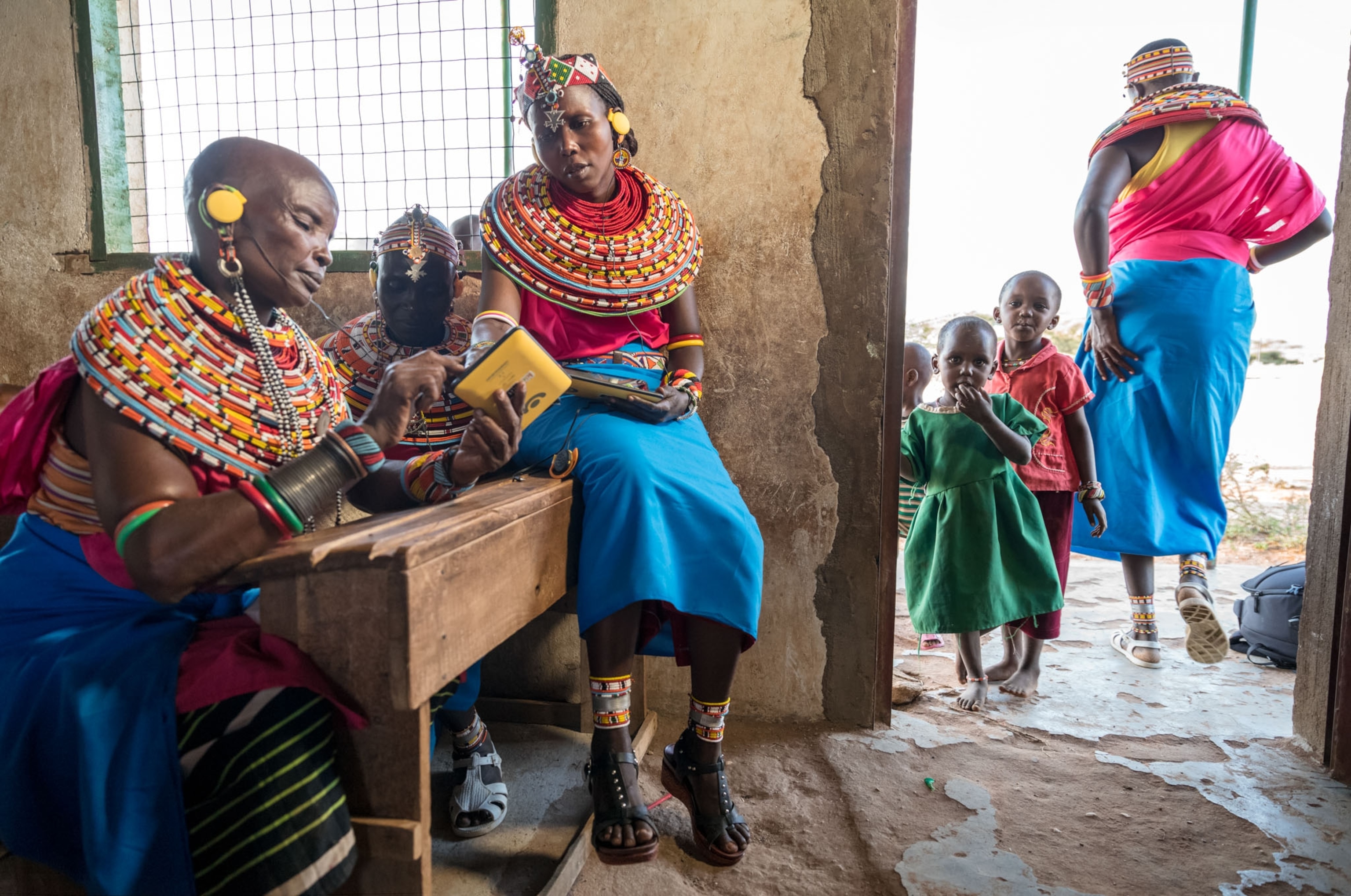 samburu women in class