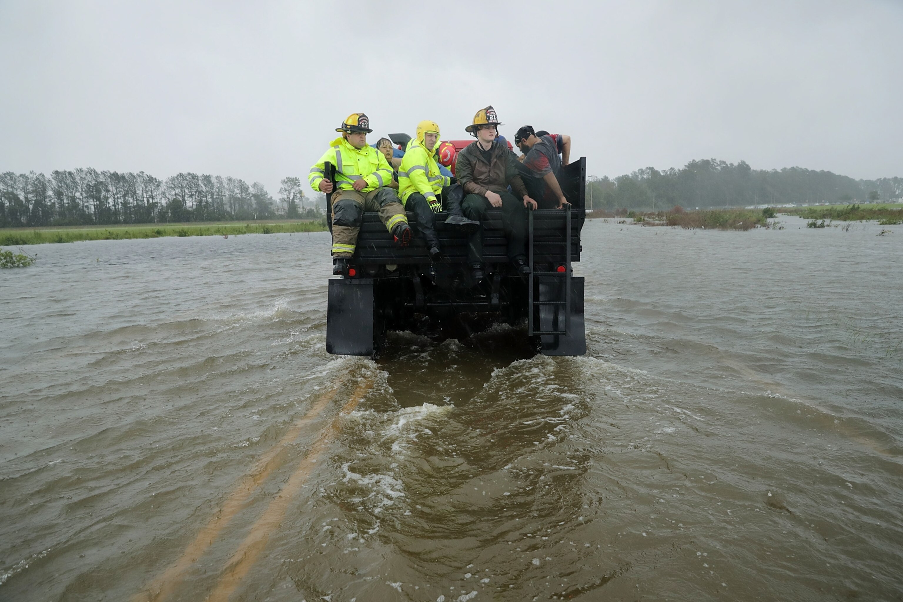rescue workers during Hurricane Florence in North Carolina
