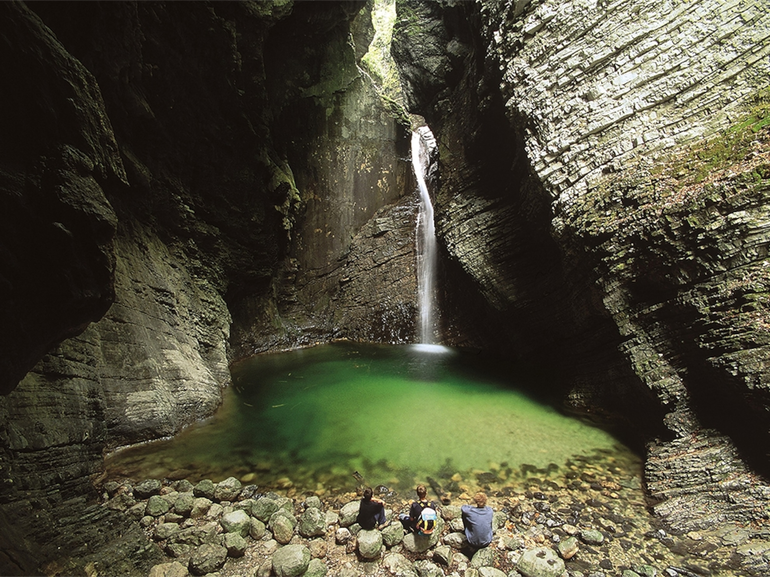 the Kozjak waterfall in Slovenia