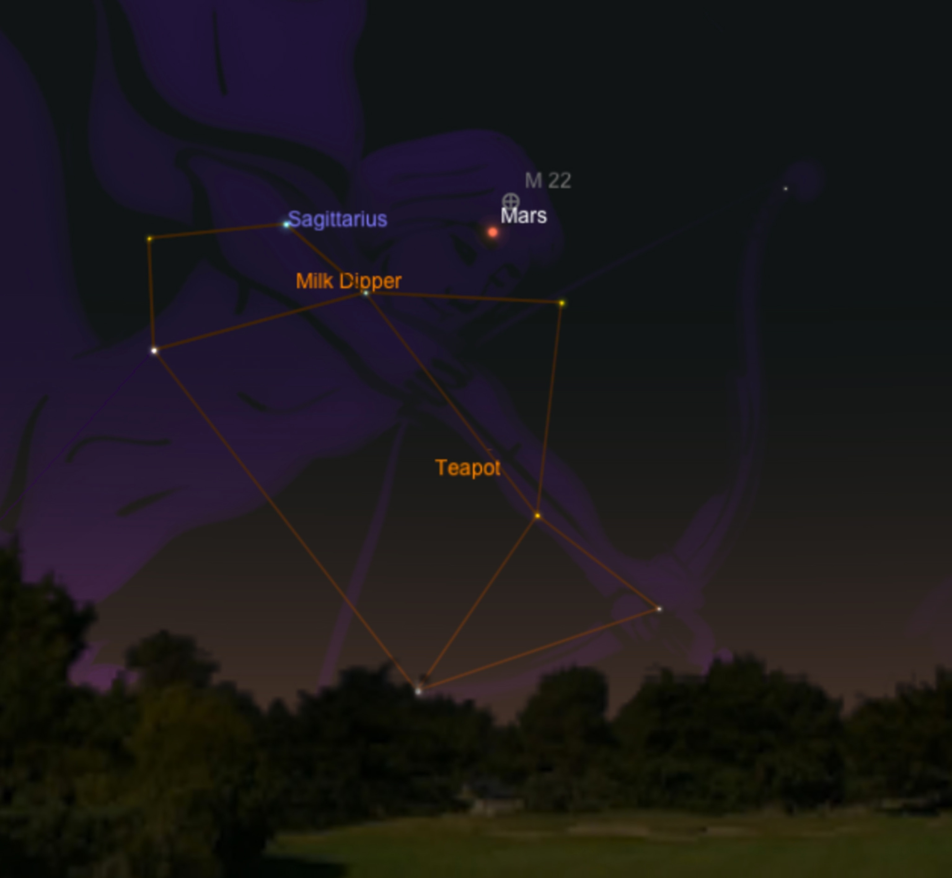 M22, or NGC6656, a globular cluster in the constellation Sagittarius.