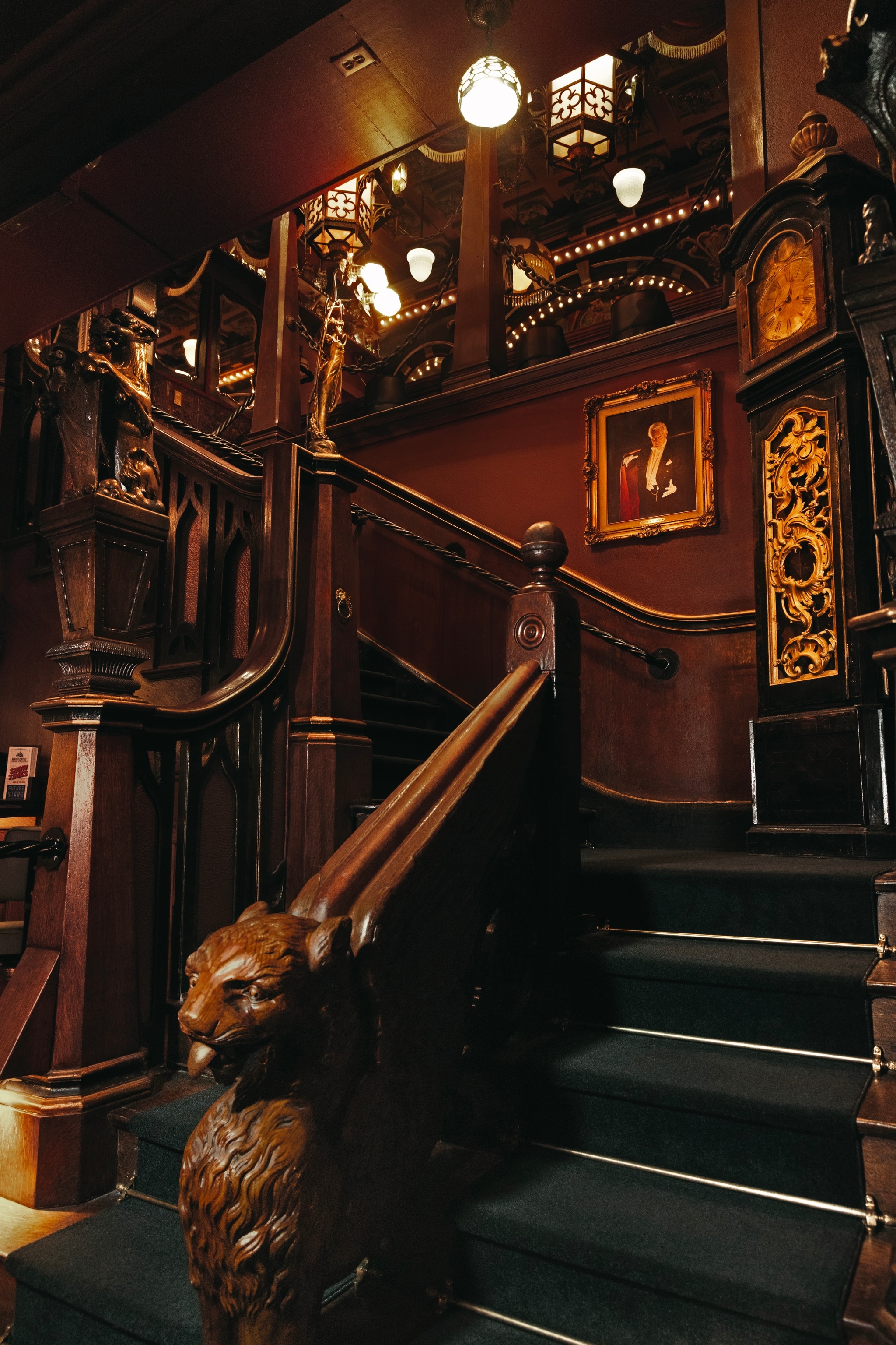 Grand staircase in The Magic Castle