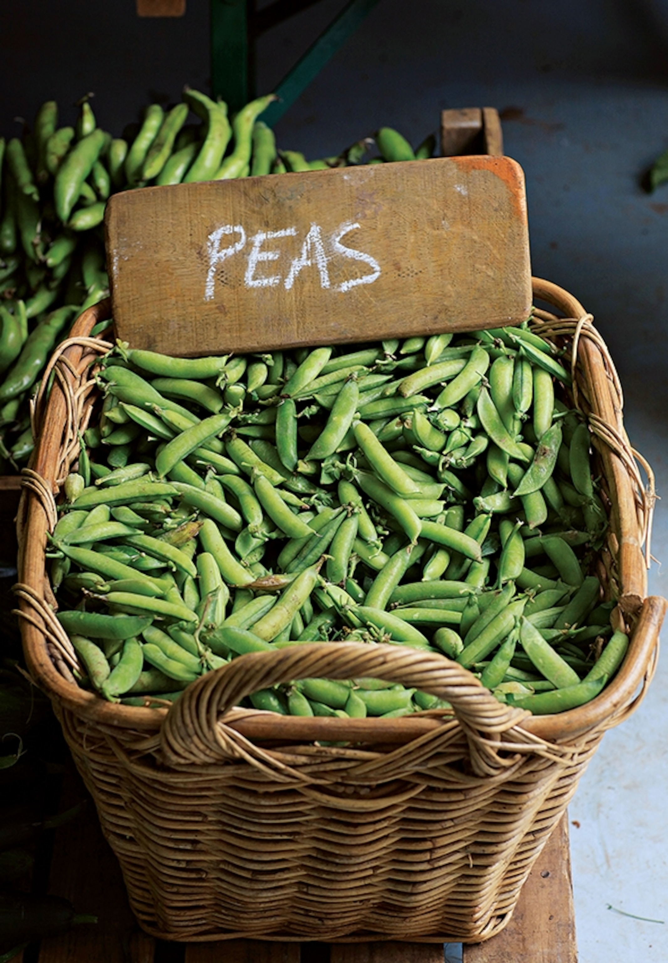 A basket of fresh peas on Maltby Street (Photograph by Dan Kitwood/Getty Images)