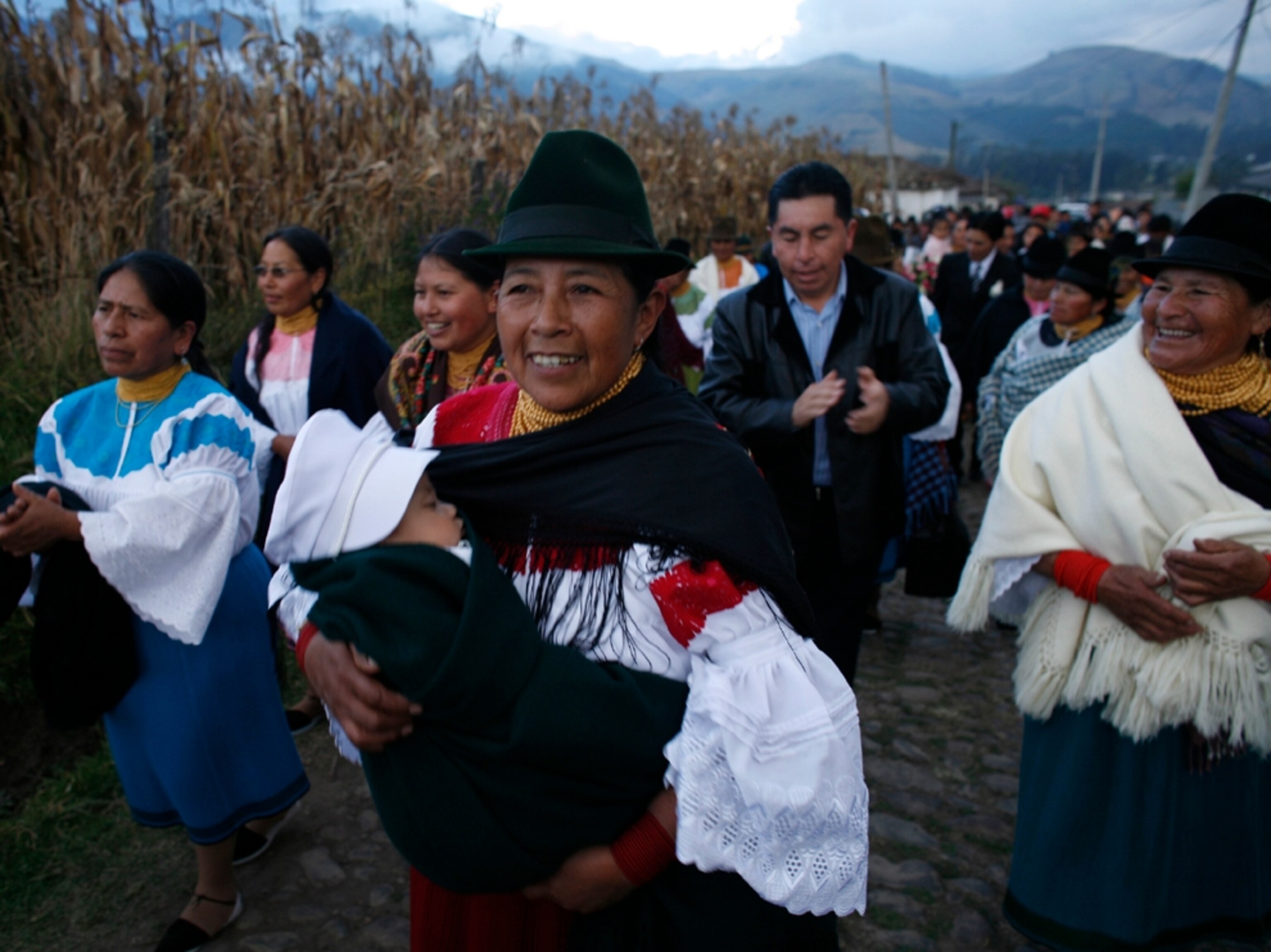 Wedding procession in Zuleta, Ecuador