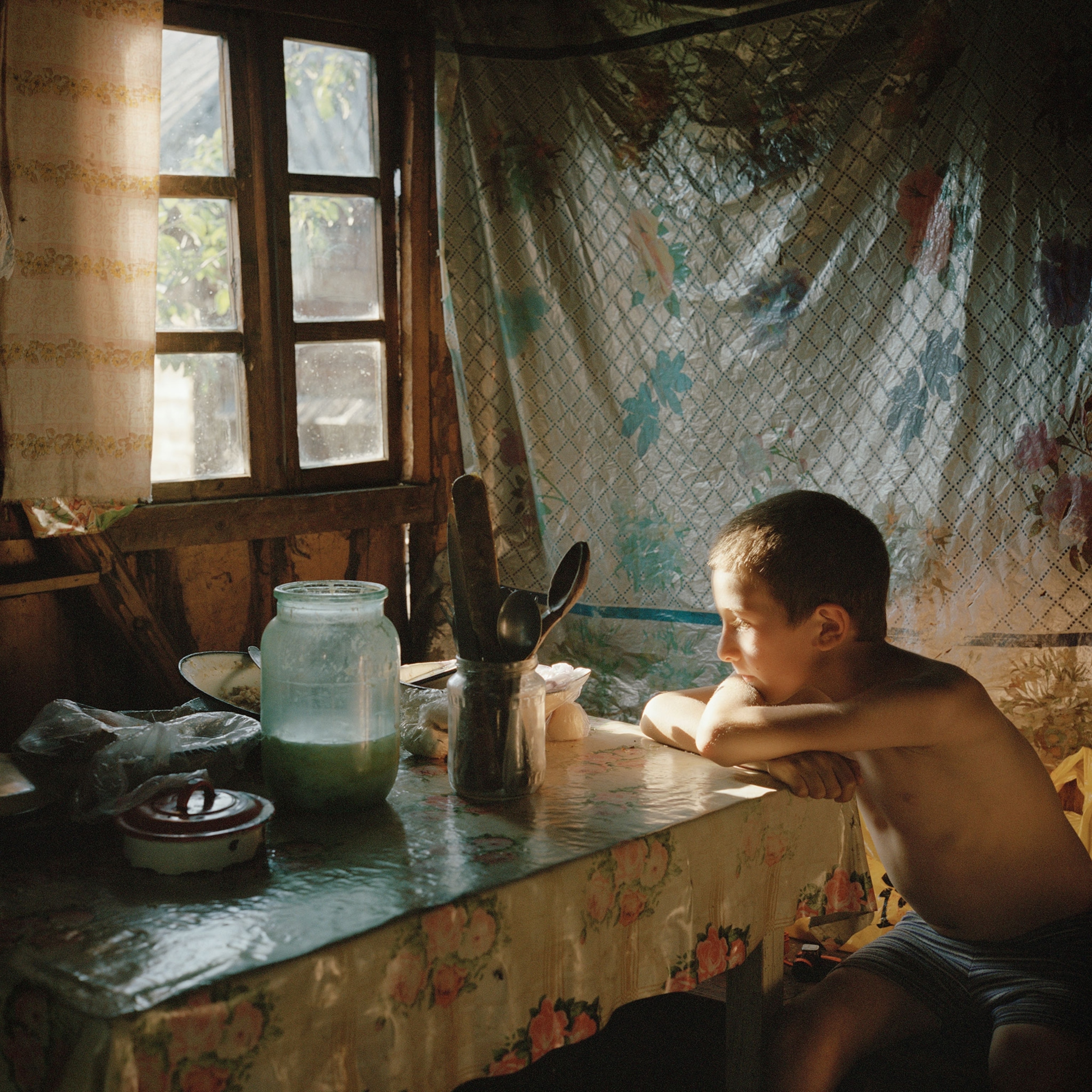 boy at kitchen table