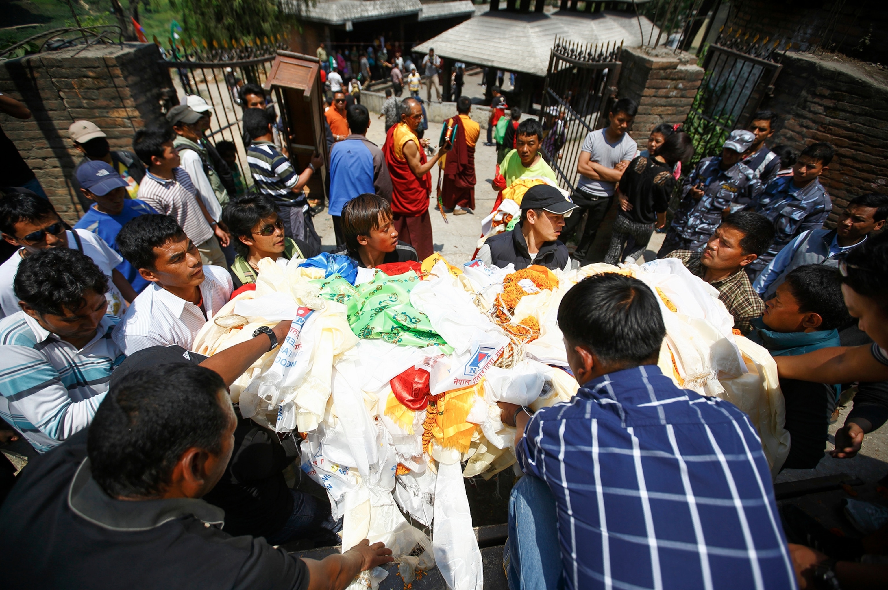 Mount Everest at nightfall.