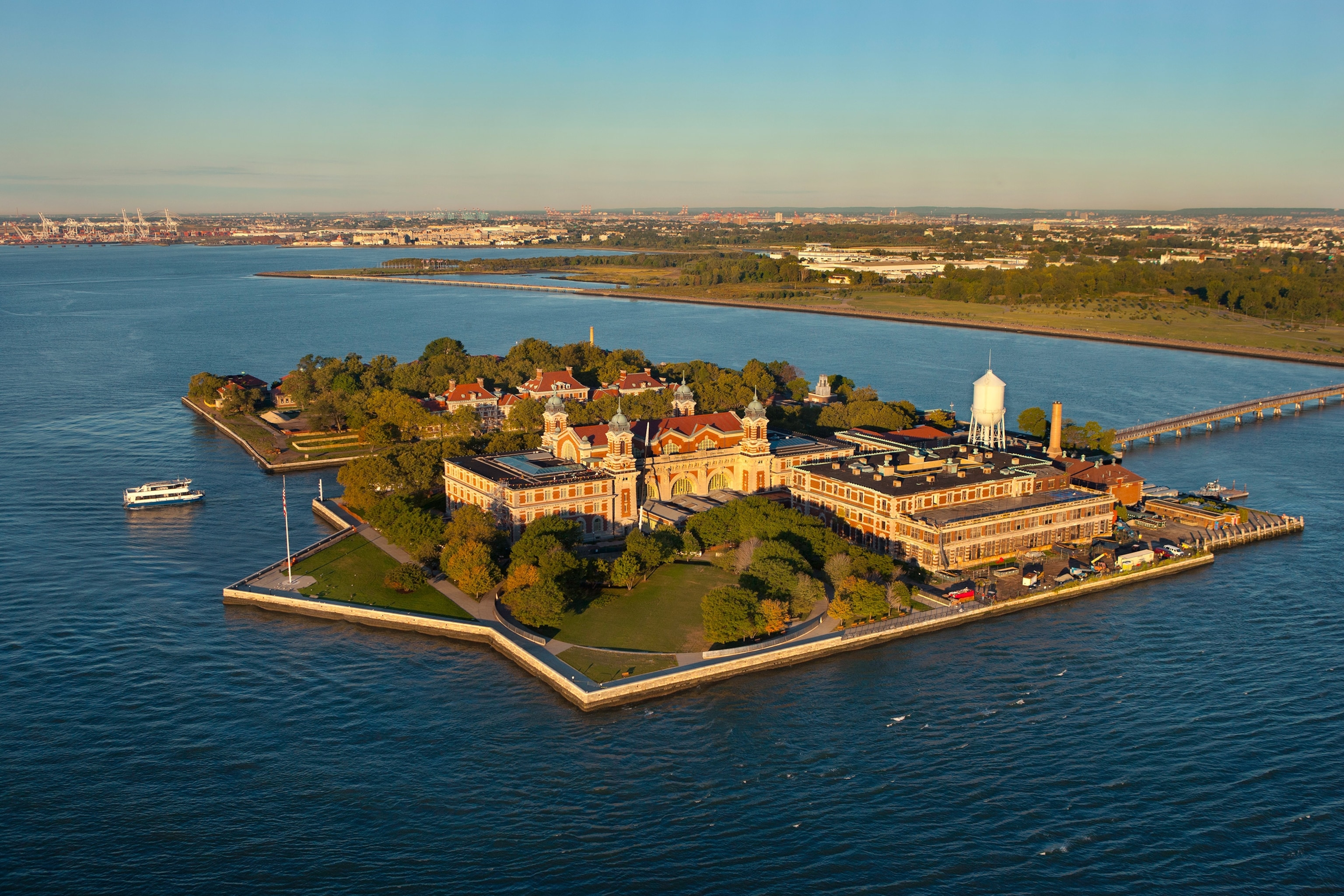 Ellis Island in the New York Harbor