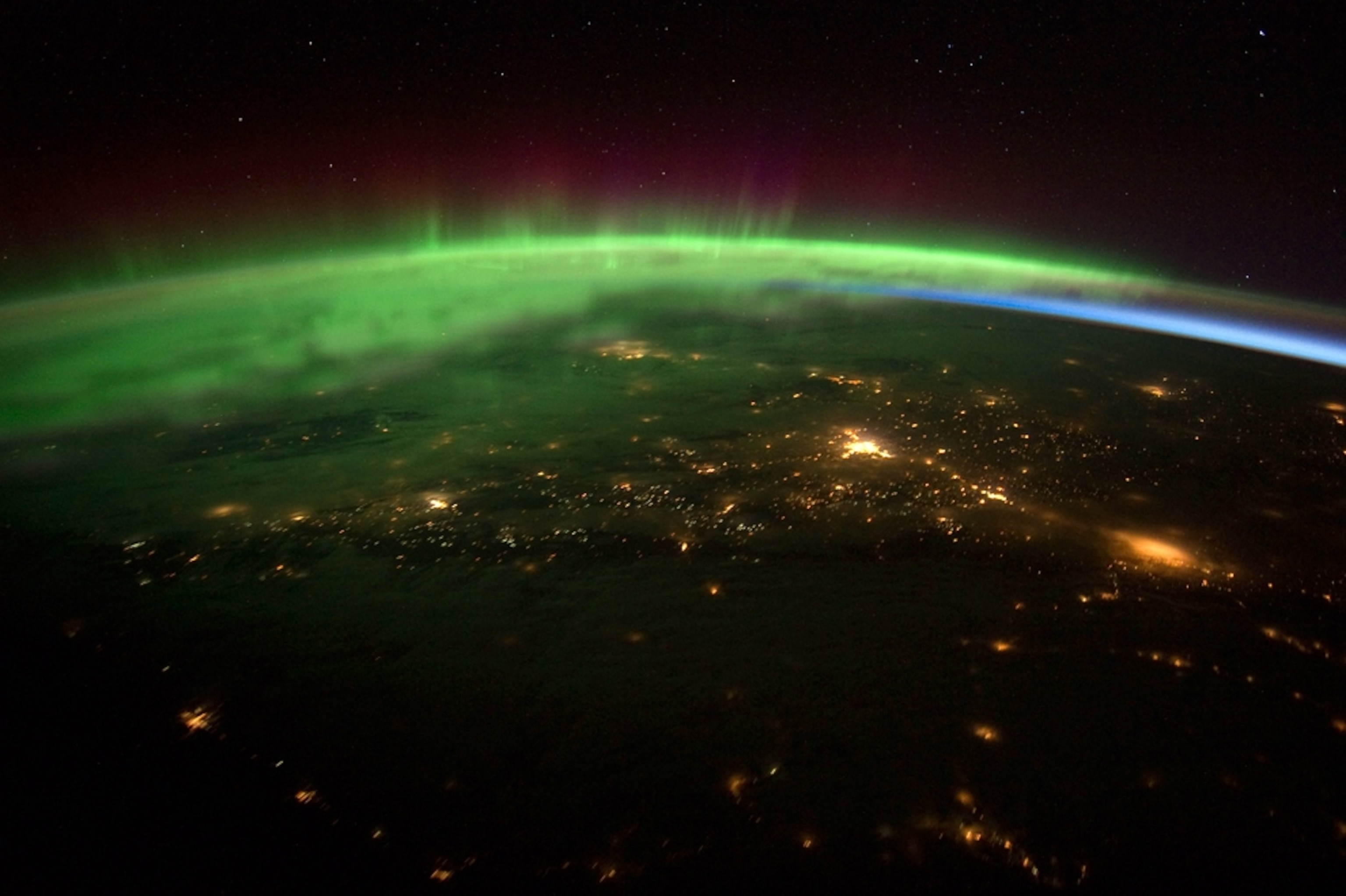 Aurora picture: northern lights seen from the space station