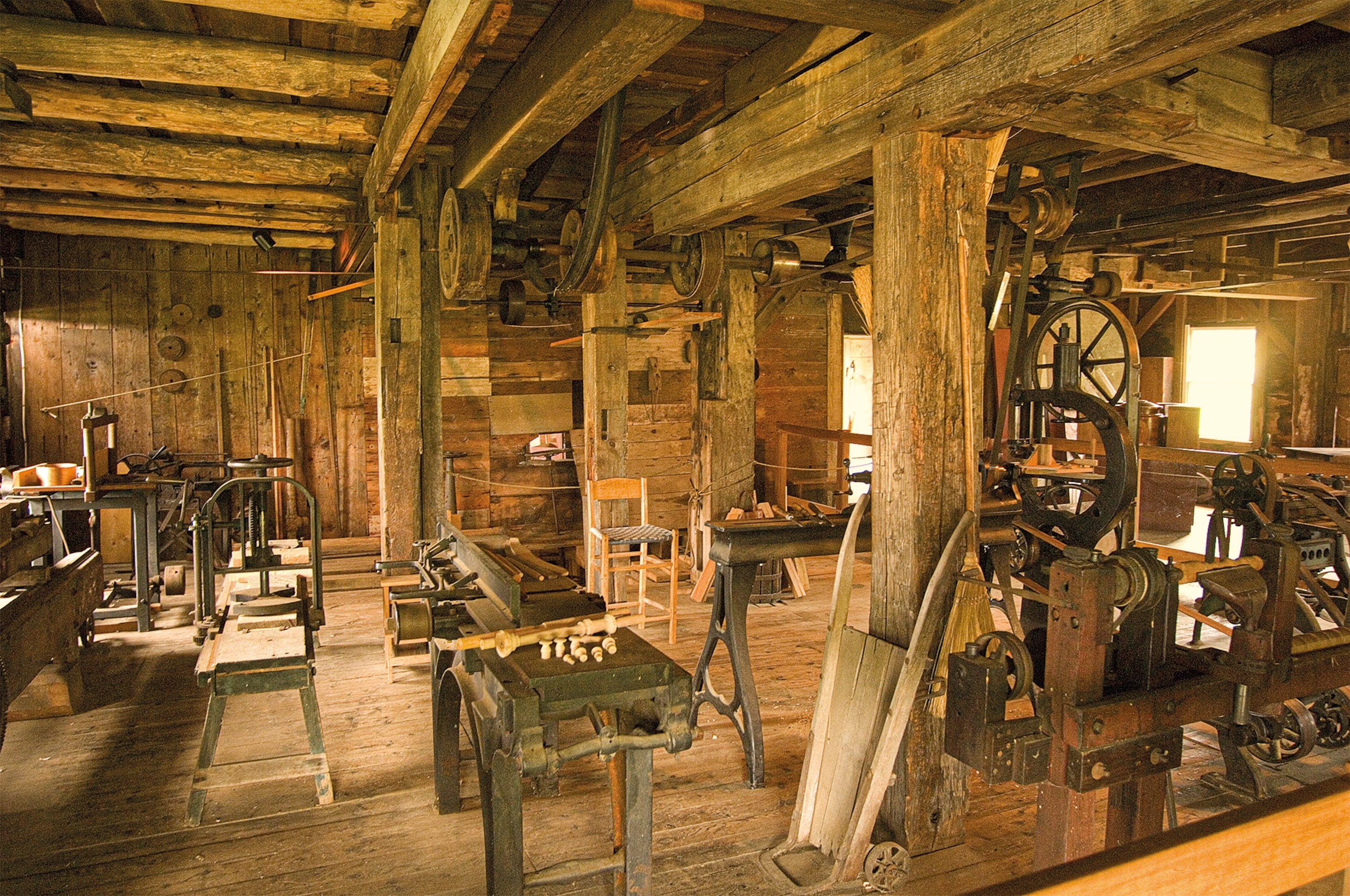 A Shaker carpenter’s workshop.