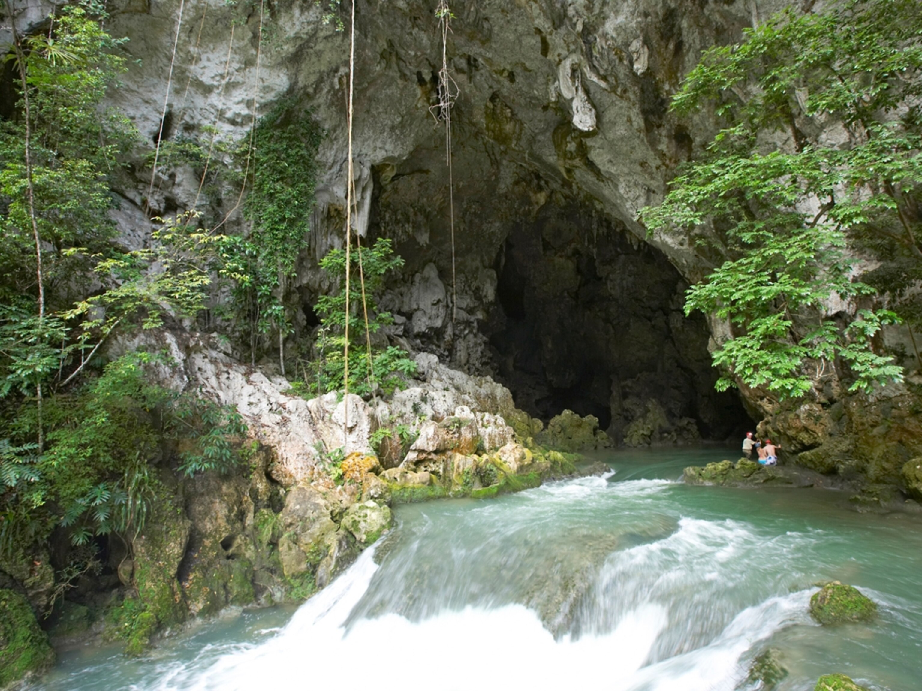 a jungle cave in the toledo district of Belize