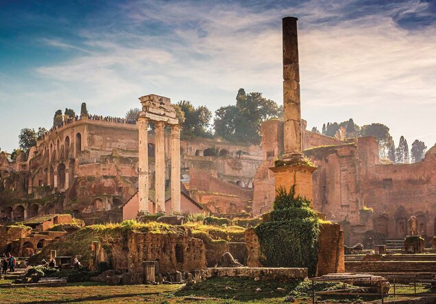 Classical authors claimed that Messalina hosted wild orgies in the imperial palace on Palatine Hill, allegedly inviting her lovers there when her husband, the emperor Claudius, was away. The Palatine Hill is shown here, as viewed from the Roman Forum.