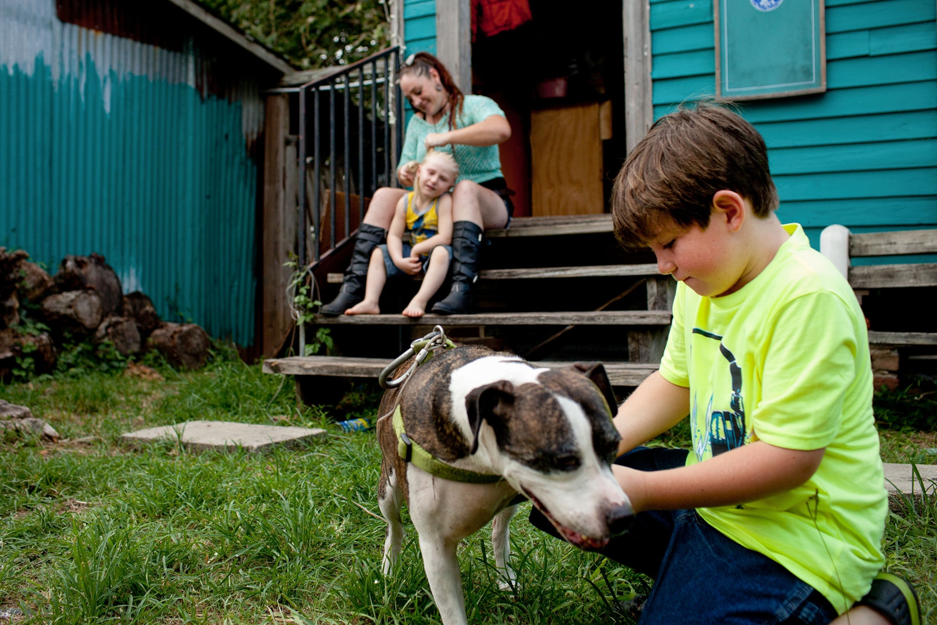 children and their mother