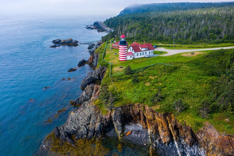 Maine landscape with hemp fields