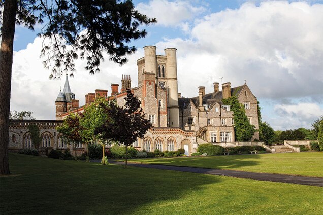 Horsley Towers, a mock-Tudor mansion in Surrey, southern England, was begun in 1820. Ada Lovelace&rsquo;s husband acquired it in 1840 and added a great hall and towers to the complex.