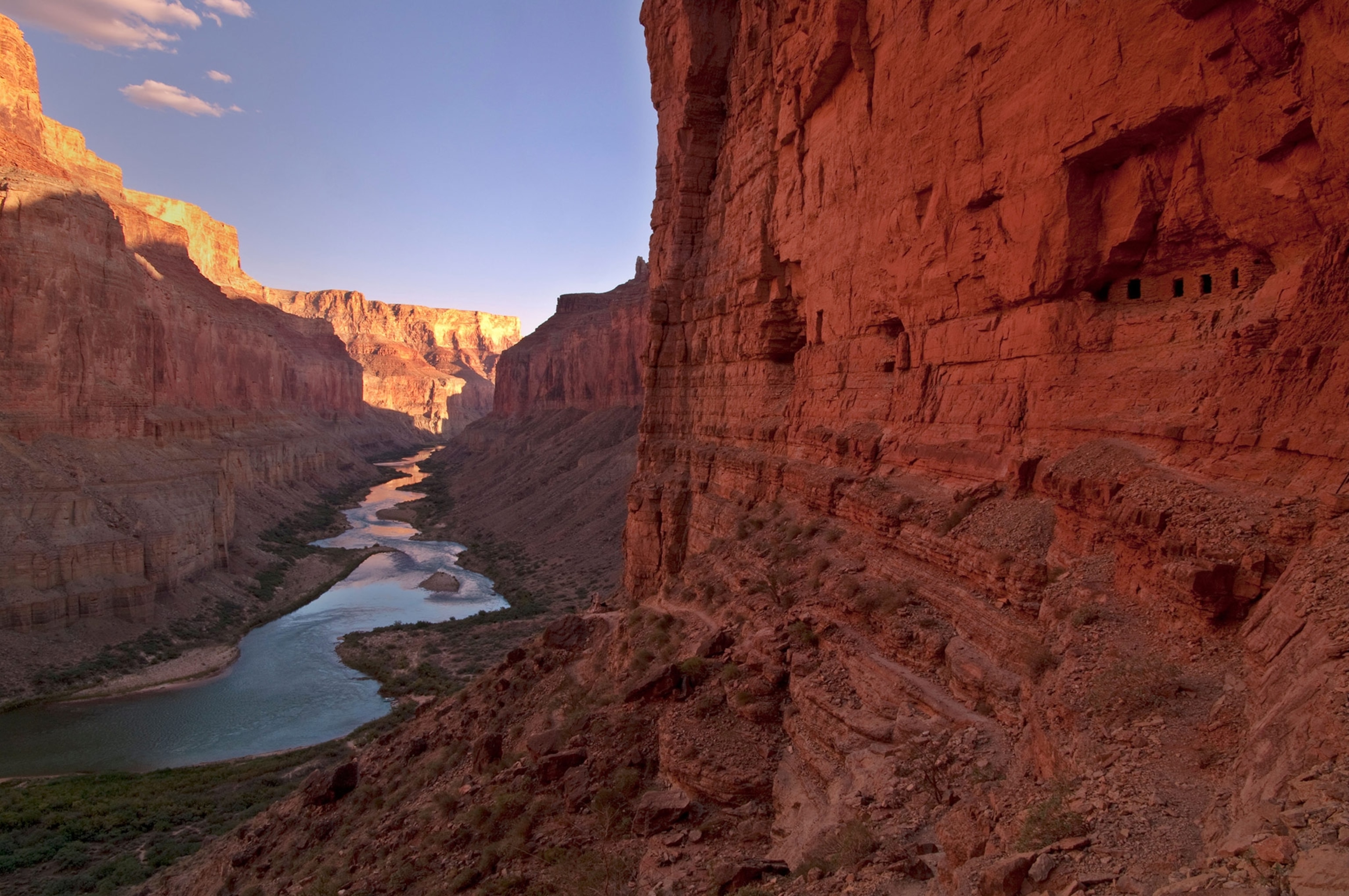 the view from the Nankoweap trail in Grand Canyon National Park in Arizona
